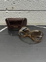 Tom Ford Y2K Tan Wide Sunglasses W CASE