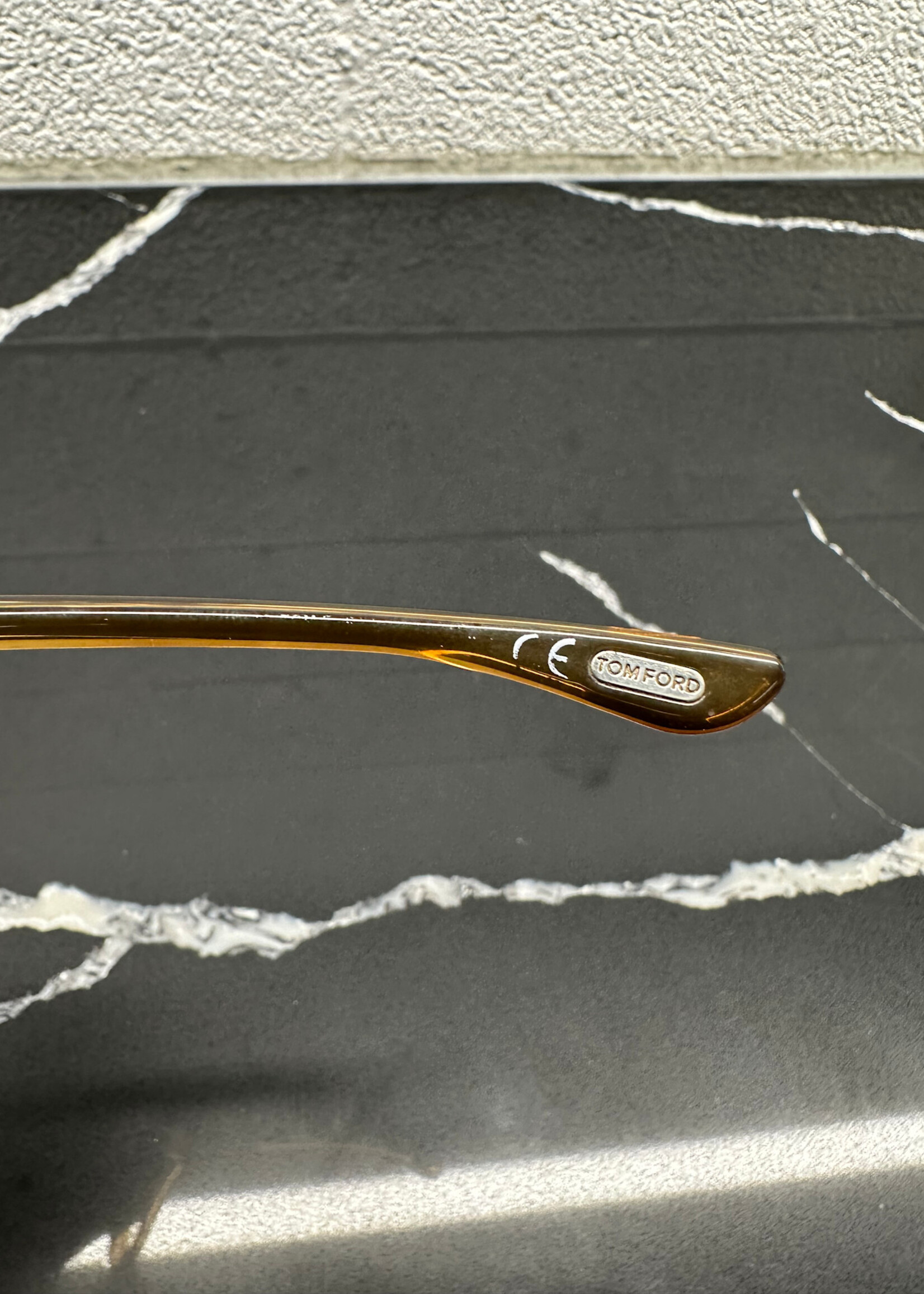 Tom Ford Y2K Tan Wide Sunglasses W CASE