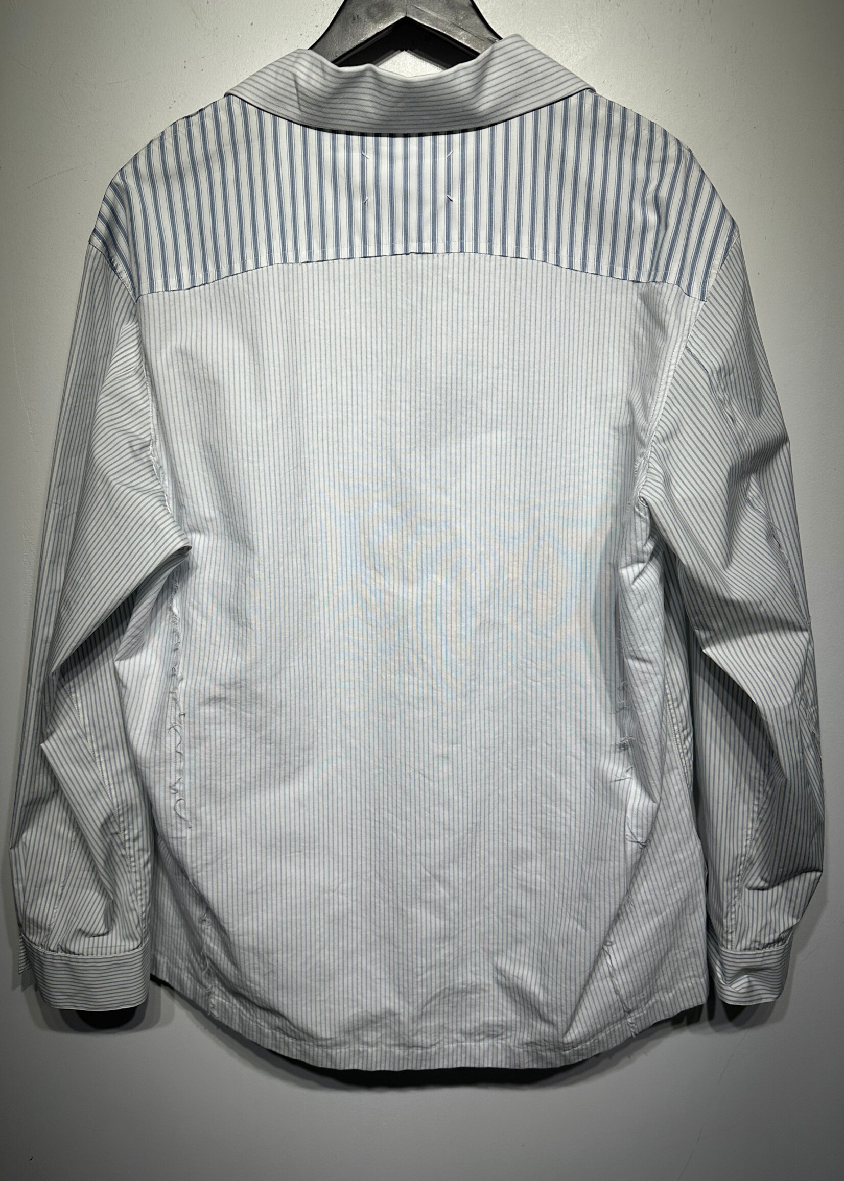 NWT Margiela White/Blue Patchwork Striped B/U XL