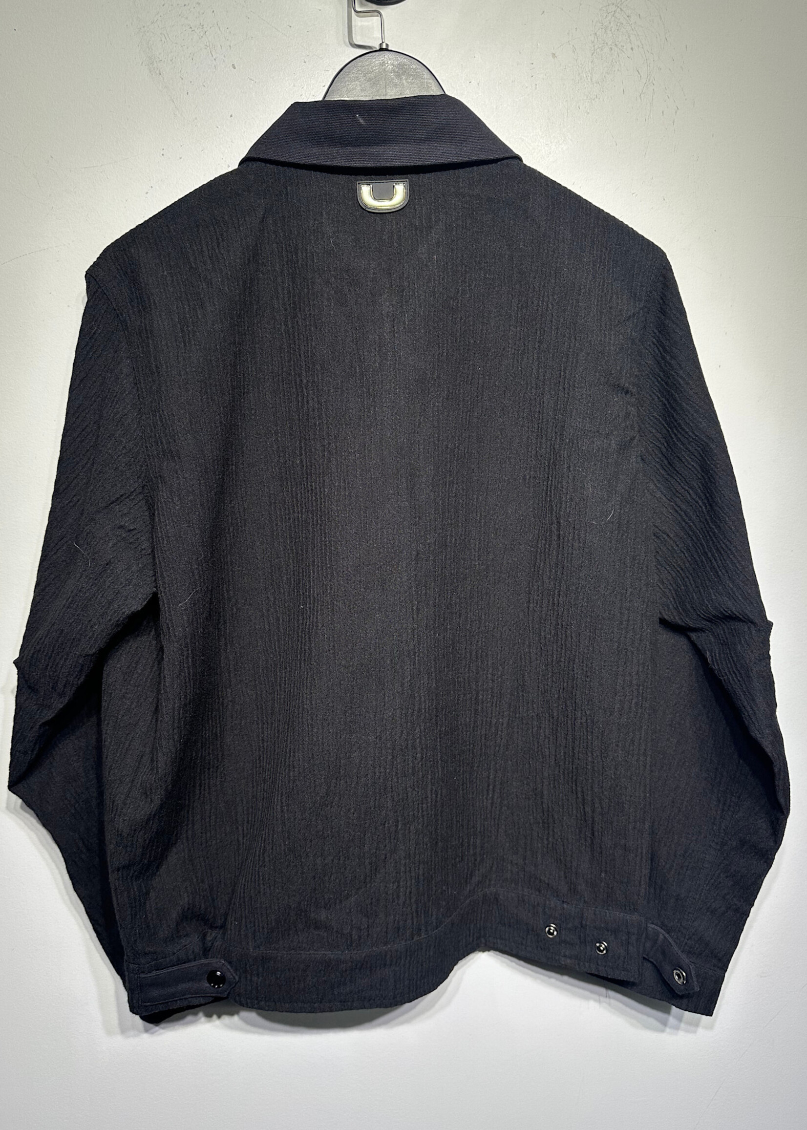 NWT UNKNWN Black Textured Zip Jacket M