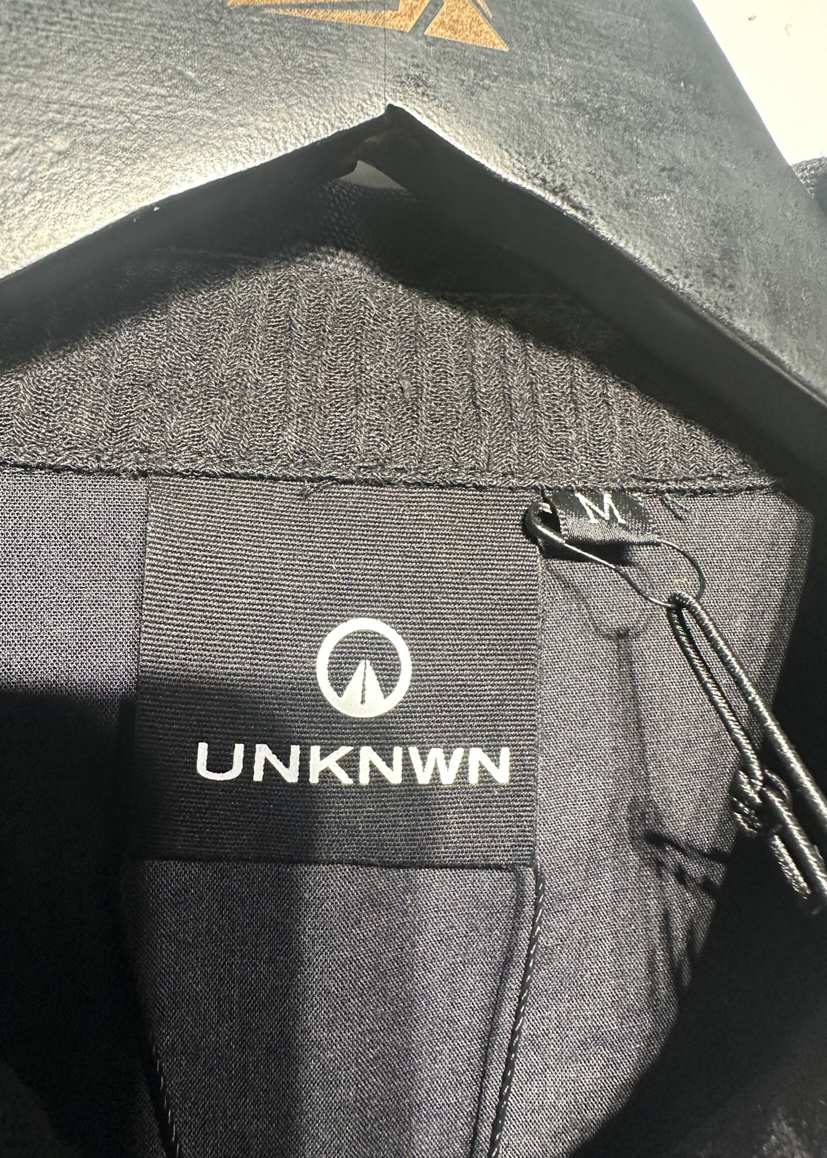 NWT UNKNWN Black Textured Zip Jacket M