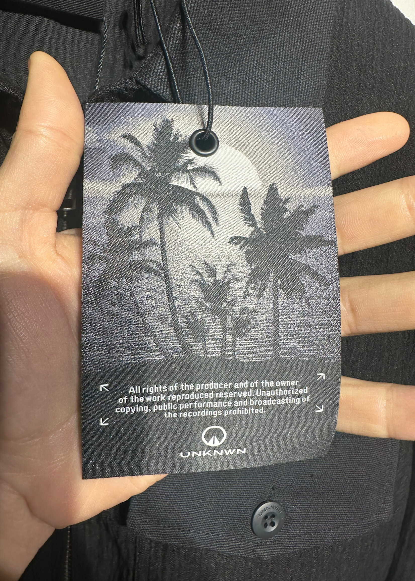 NWT UNKNWN Black Textured Zip Jacket M