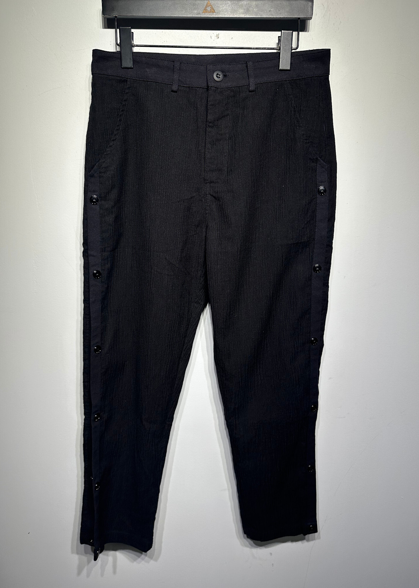 NWT UNKNWN Black Side Snap Pants Masc 30