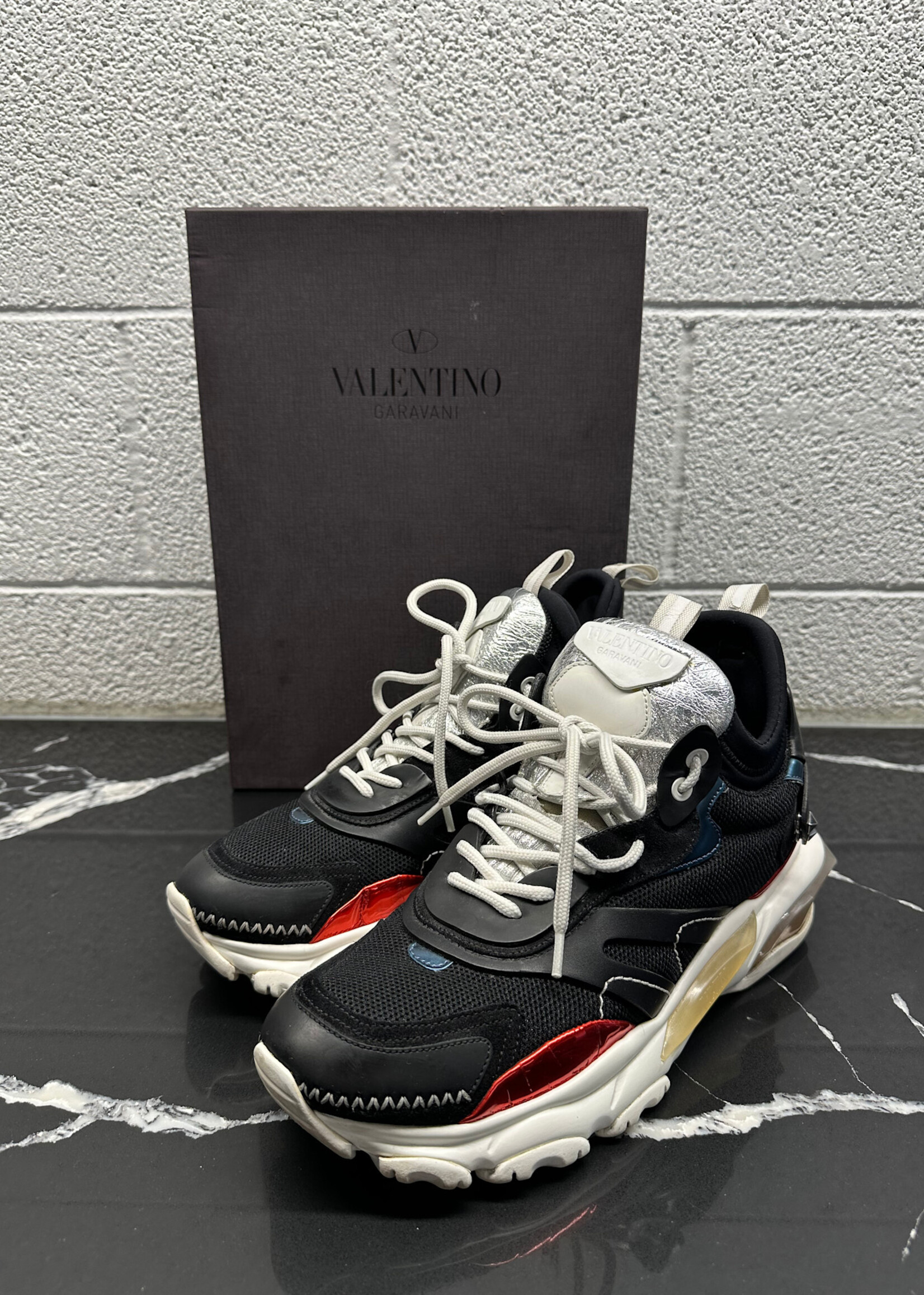 Valentino Black Metallic Running Shoes 9
