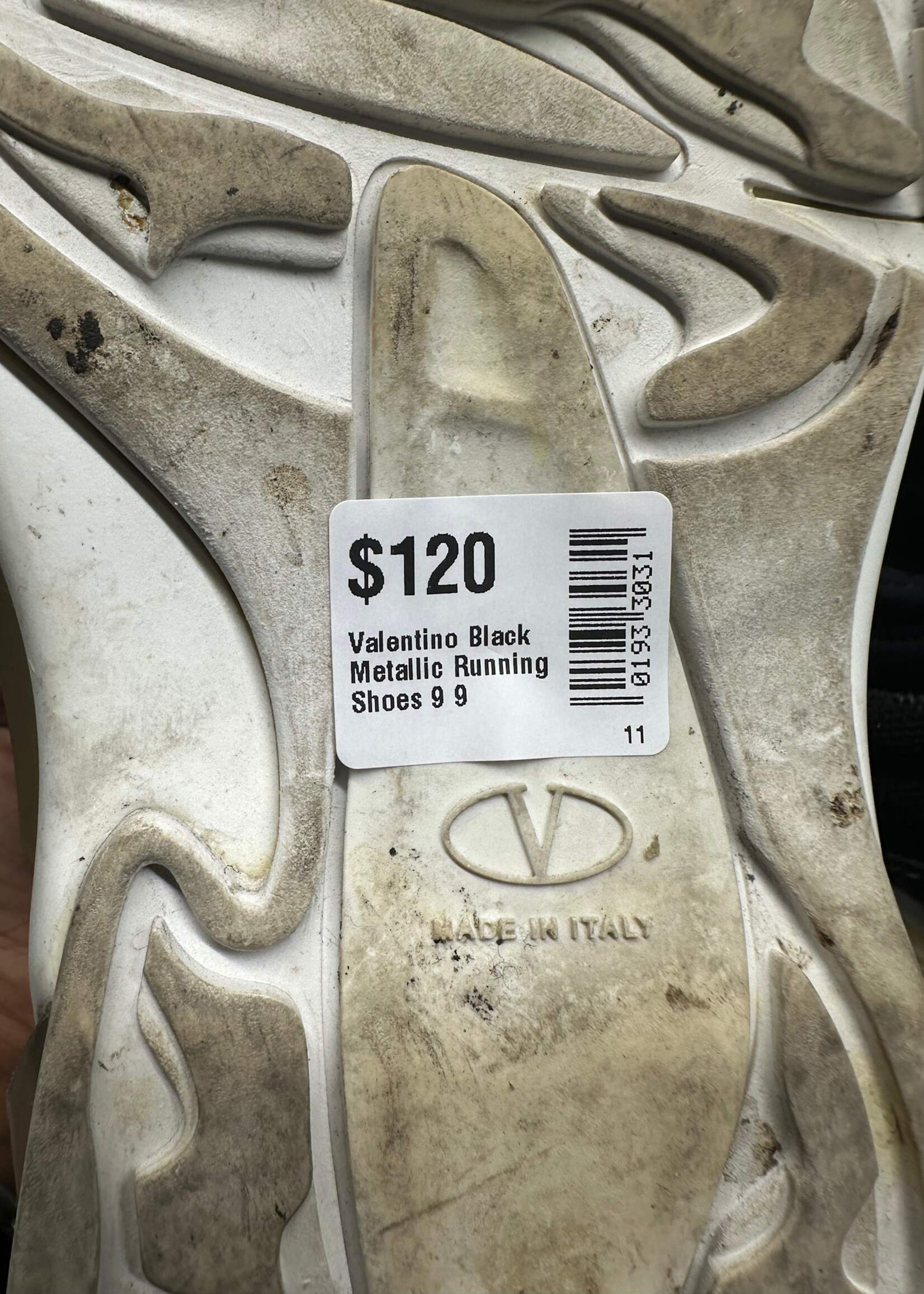 Valentino Black Metallic Running Shoes 9