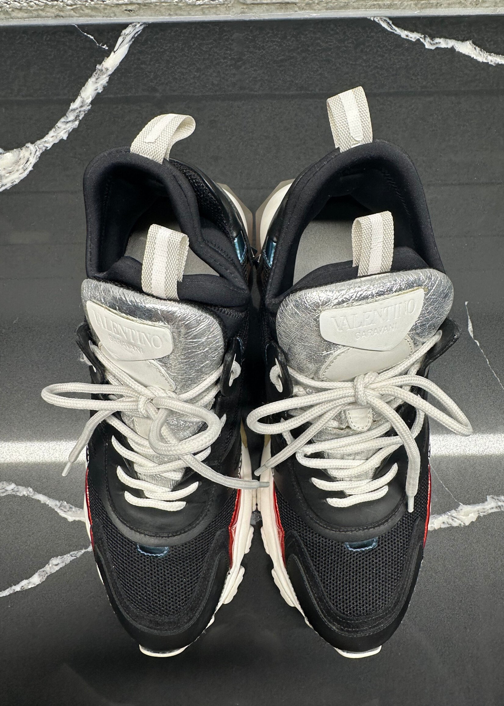 Valentino Black Metallic Running Shoes 9