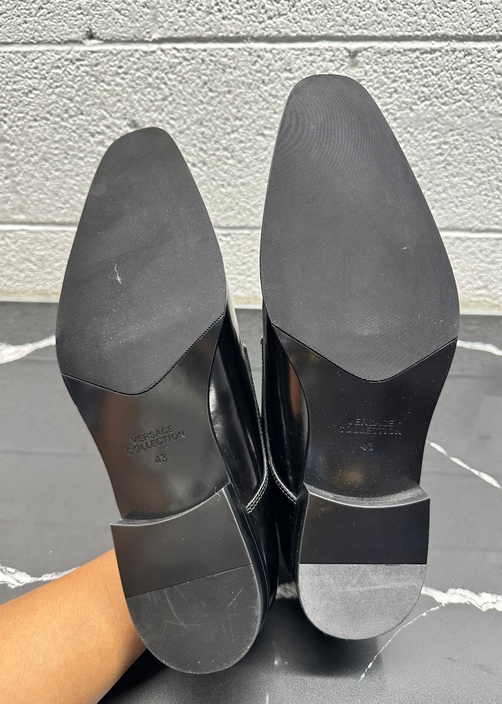 Versace Dark Brown/Purple Flap Dress Shoes 10