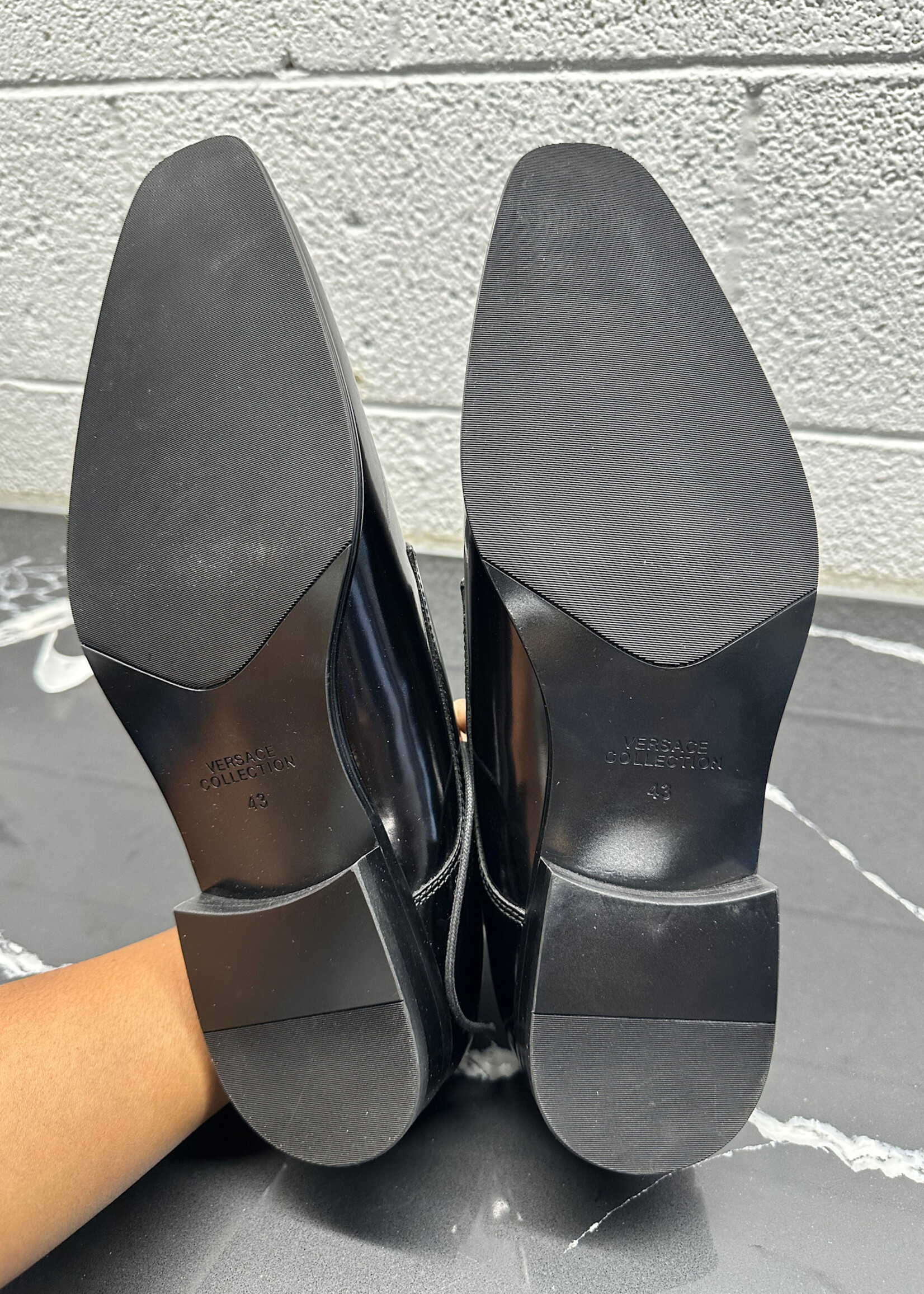 Versace Collection Black Patent Dress Shoes 10