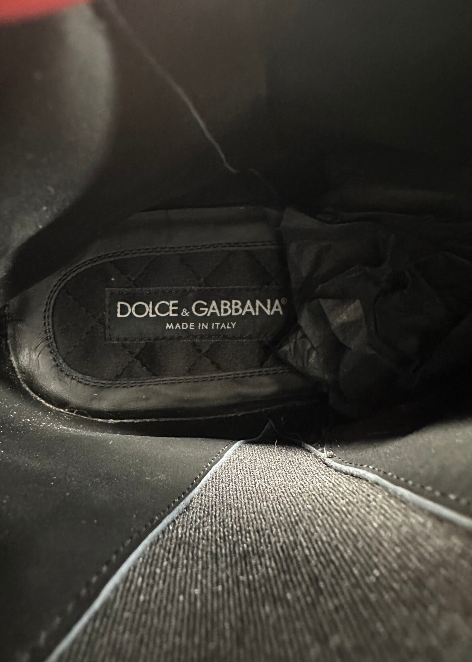 Dolce & Gabbana Black Stretch Chelsa Boot Masc 9