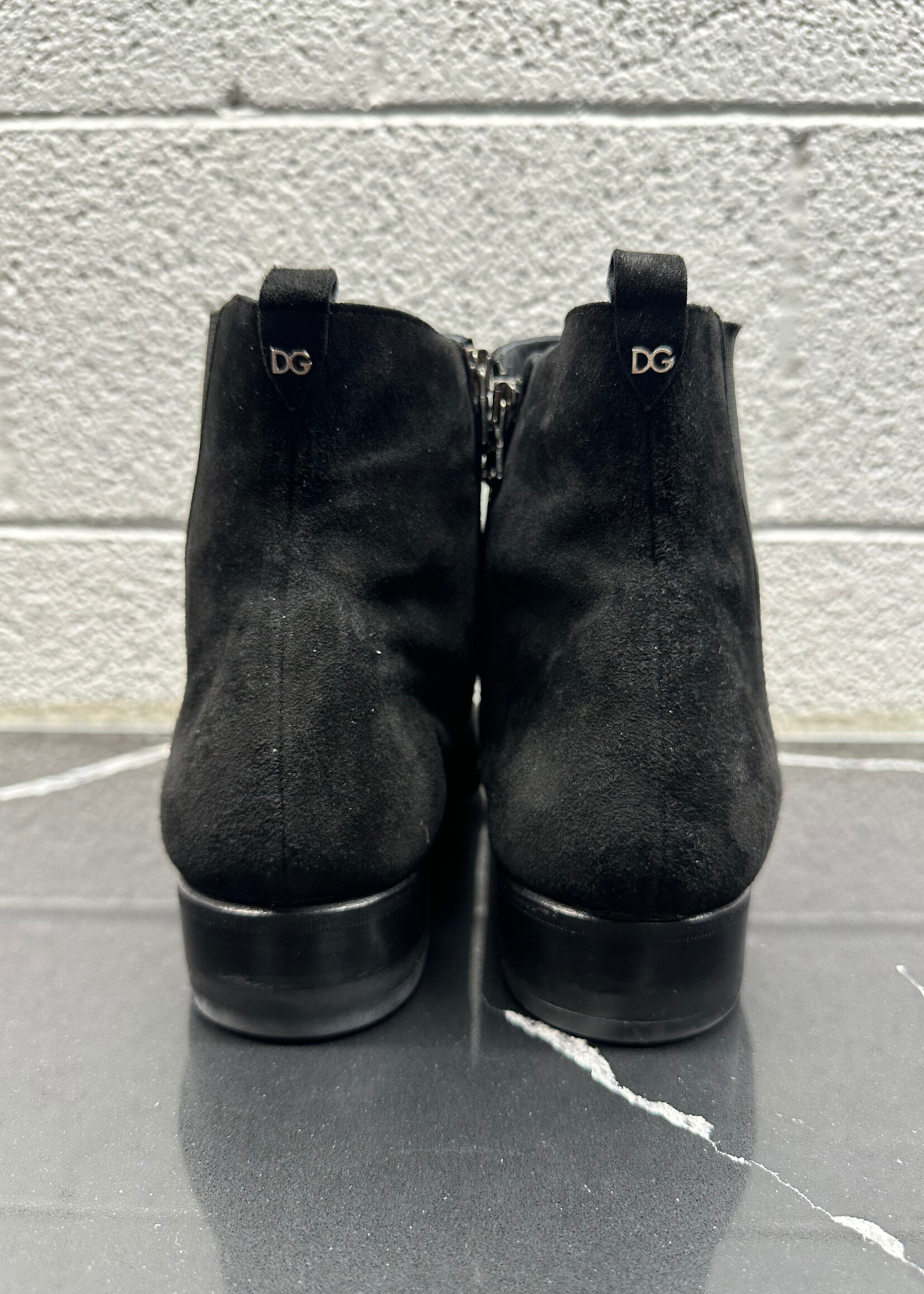 Dolce & Gabbana Black Stretch Chelsa Boot Masc 9