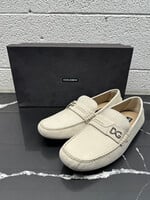 Dolce & Gabbana White Gray Loafer Masc 9