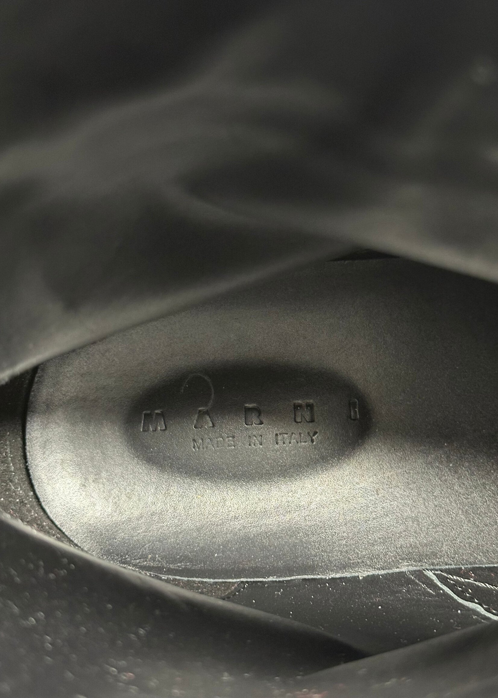 Marni Black Patent Ankle Leather Rain Boots 10