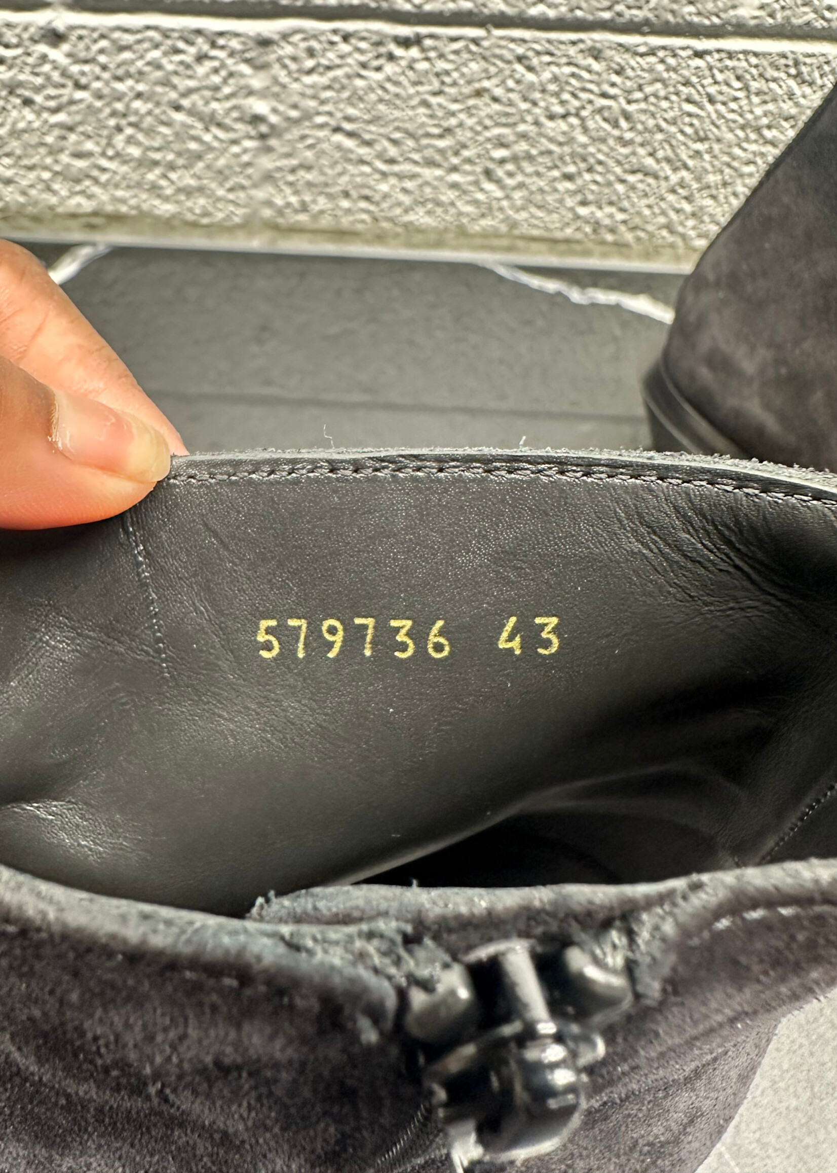 Balenciaga Santiag Black Suede Boots 10