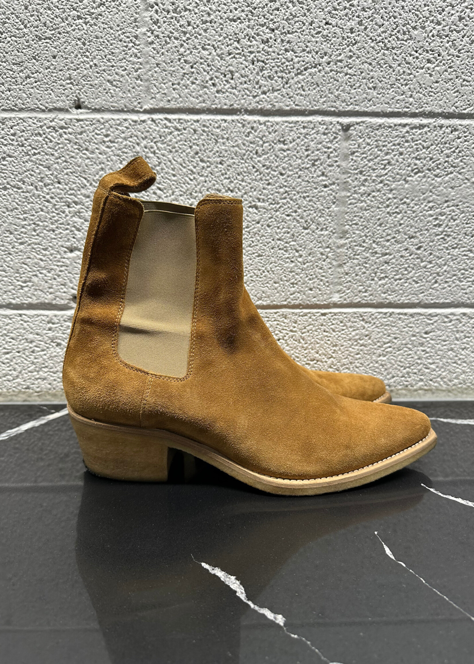 Amiri Light Brown Stretch Cowboy Style Ankle Boot 10