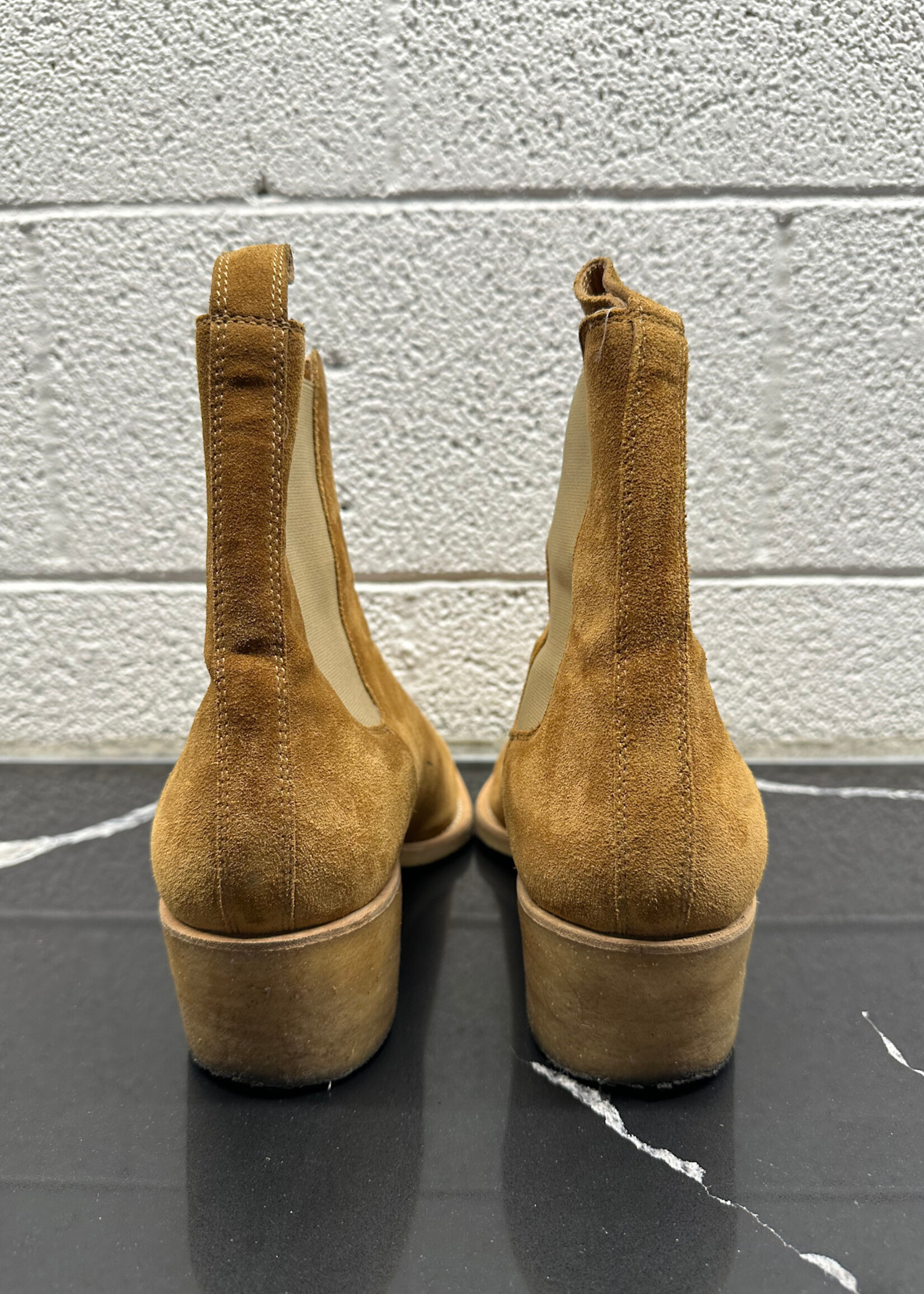 Amiri Light Brown Stretch Cowboy Style Ankle Boot 10