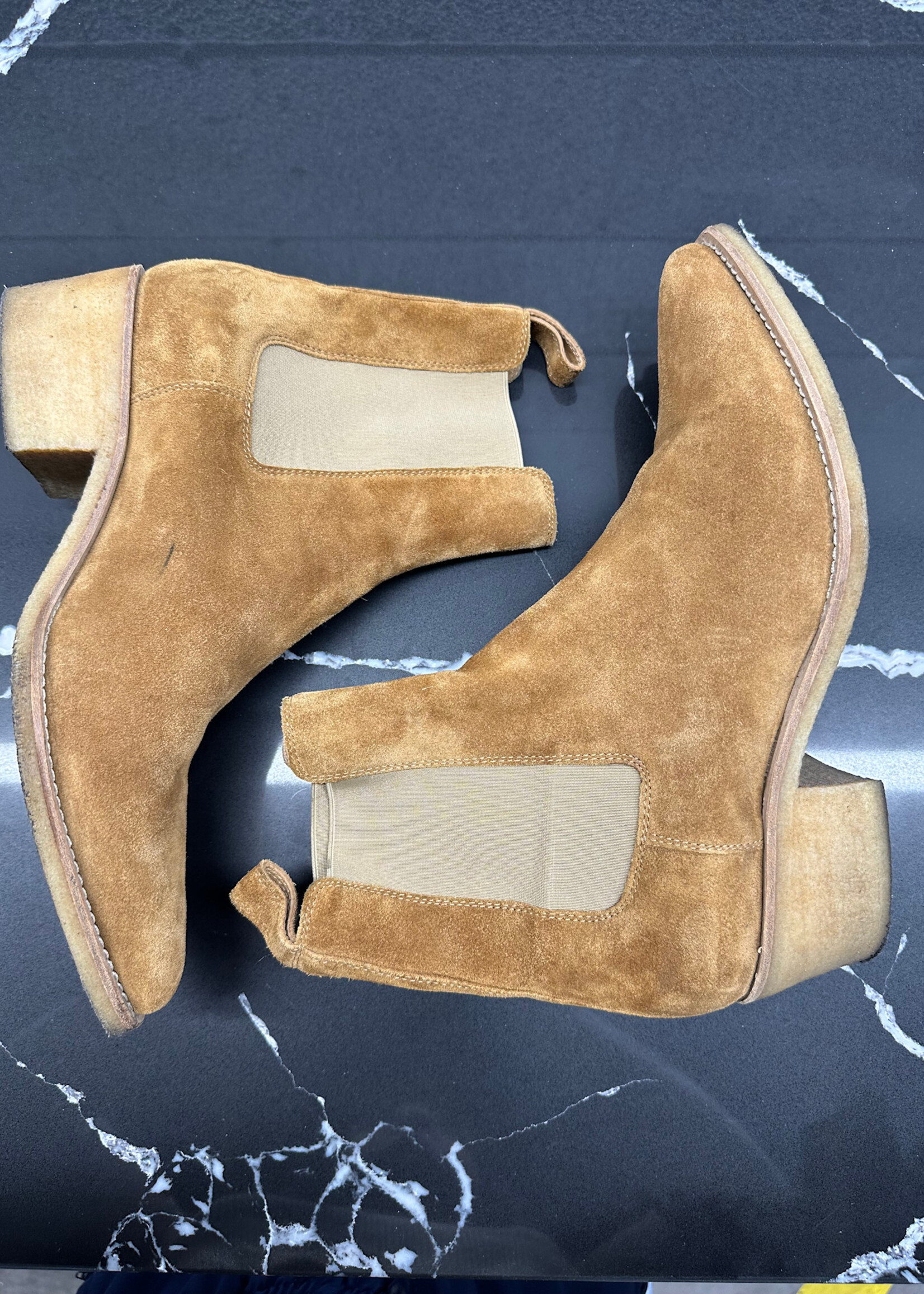 Amiri Light Brown Stretch Cowboy Style Ankle Boot 10