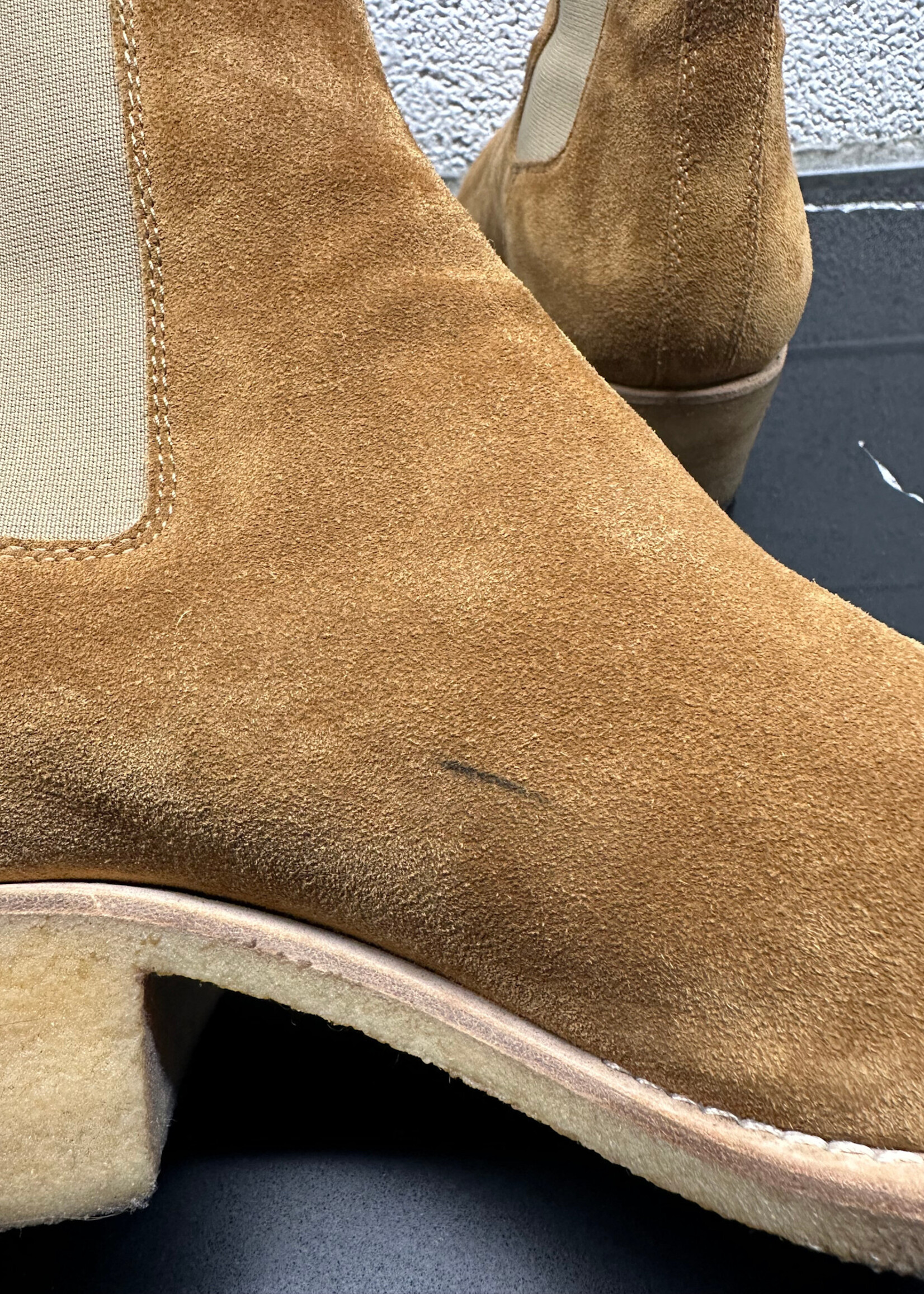 Amiri Light Brown Stretch Cowboy Style Ankle Boot 10