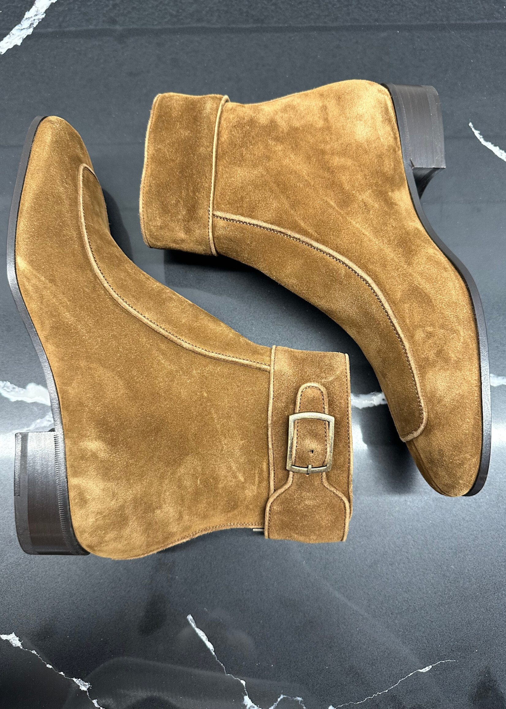 YSL Miles 30 Brown Suede Boots Masc 9.5