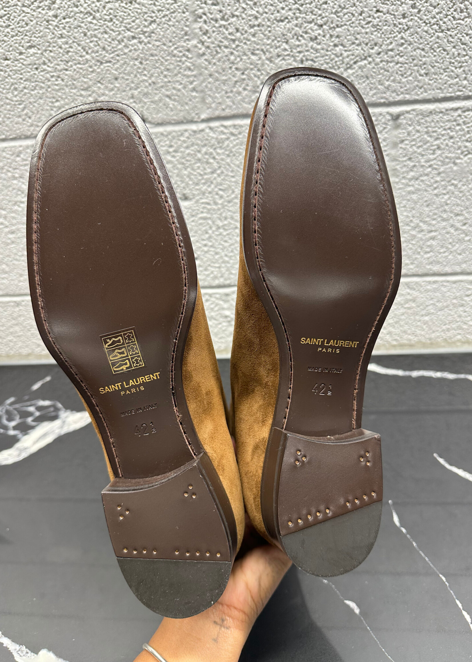 YSL Miles 30 Brown Suede Boots Masc 9.5