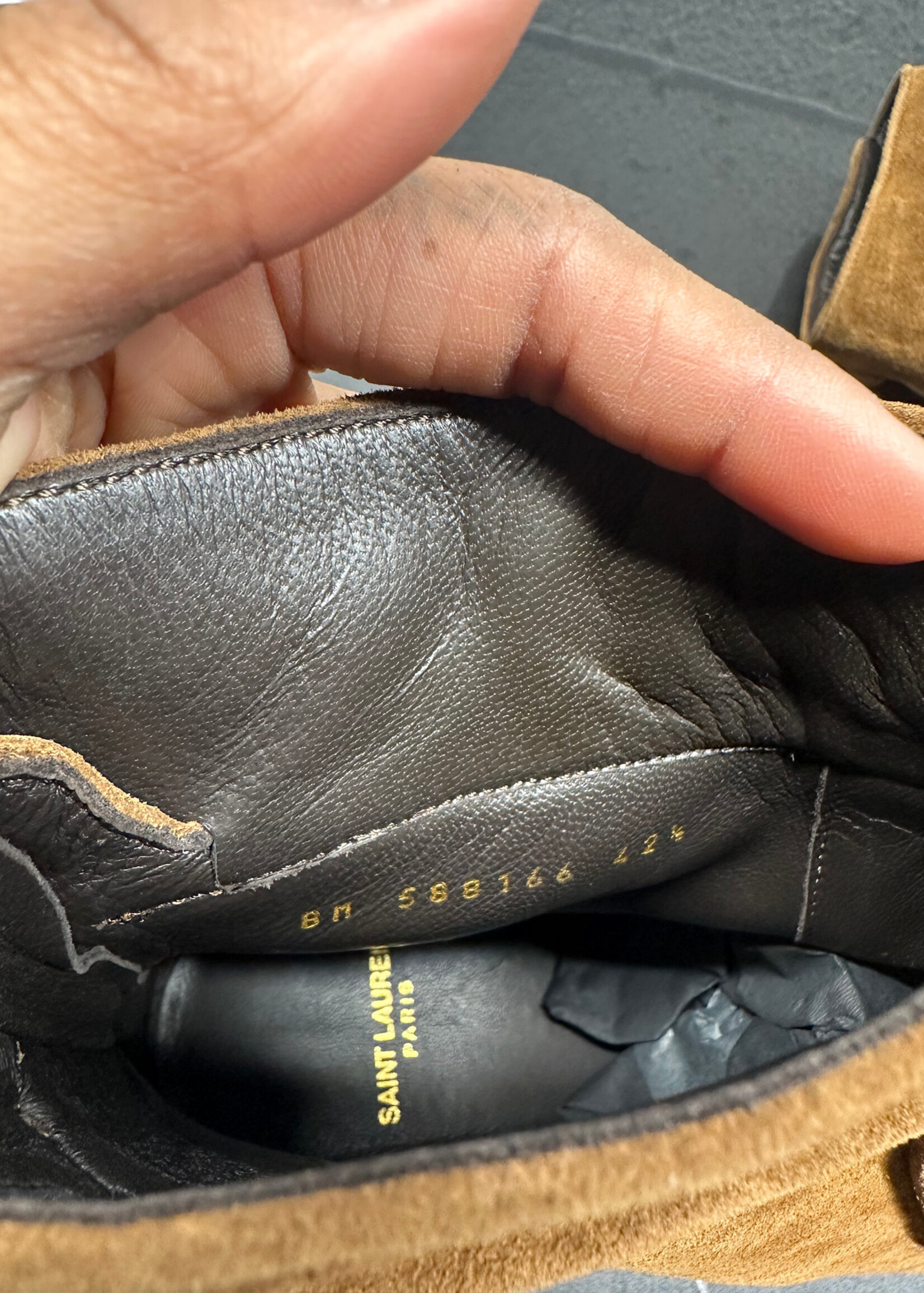 YSL Miles 30 Brown Suede Boots Masc 9.5