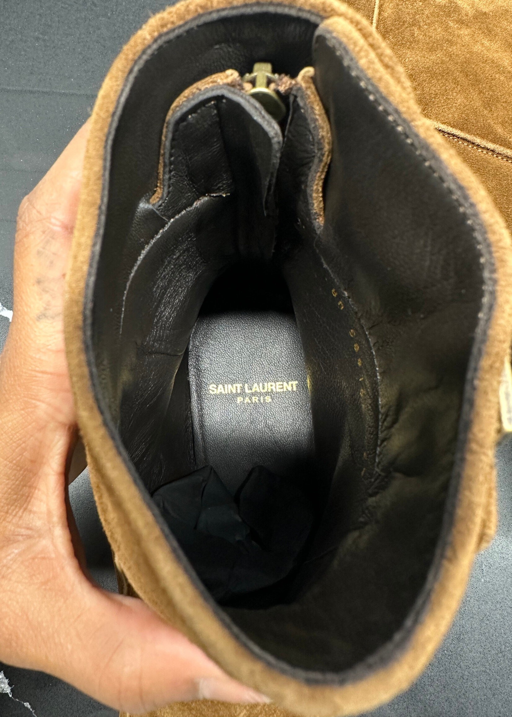 YSL Miles 30 Brown Suede Boots Masc 9.5