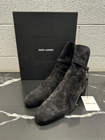 Saint Laurent Clementi 40 Black Strap Boots 10