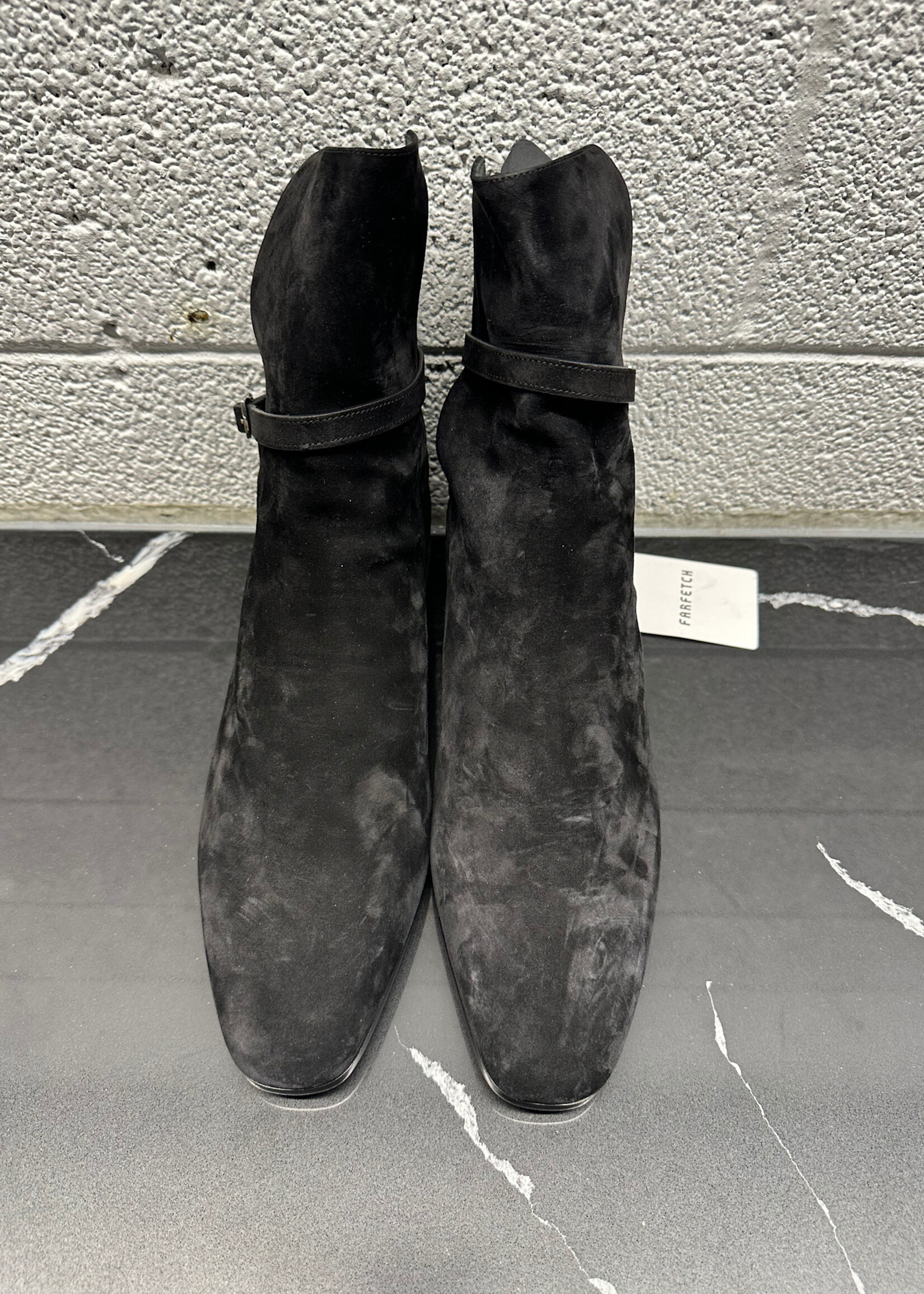 Saint Laurent Clementi 40 Black Strap Boots 10