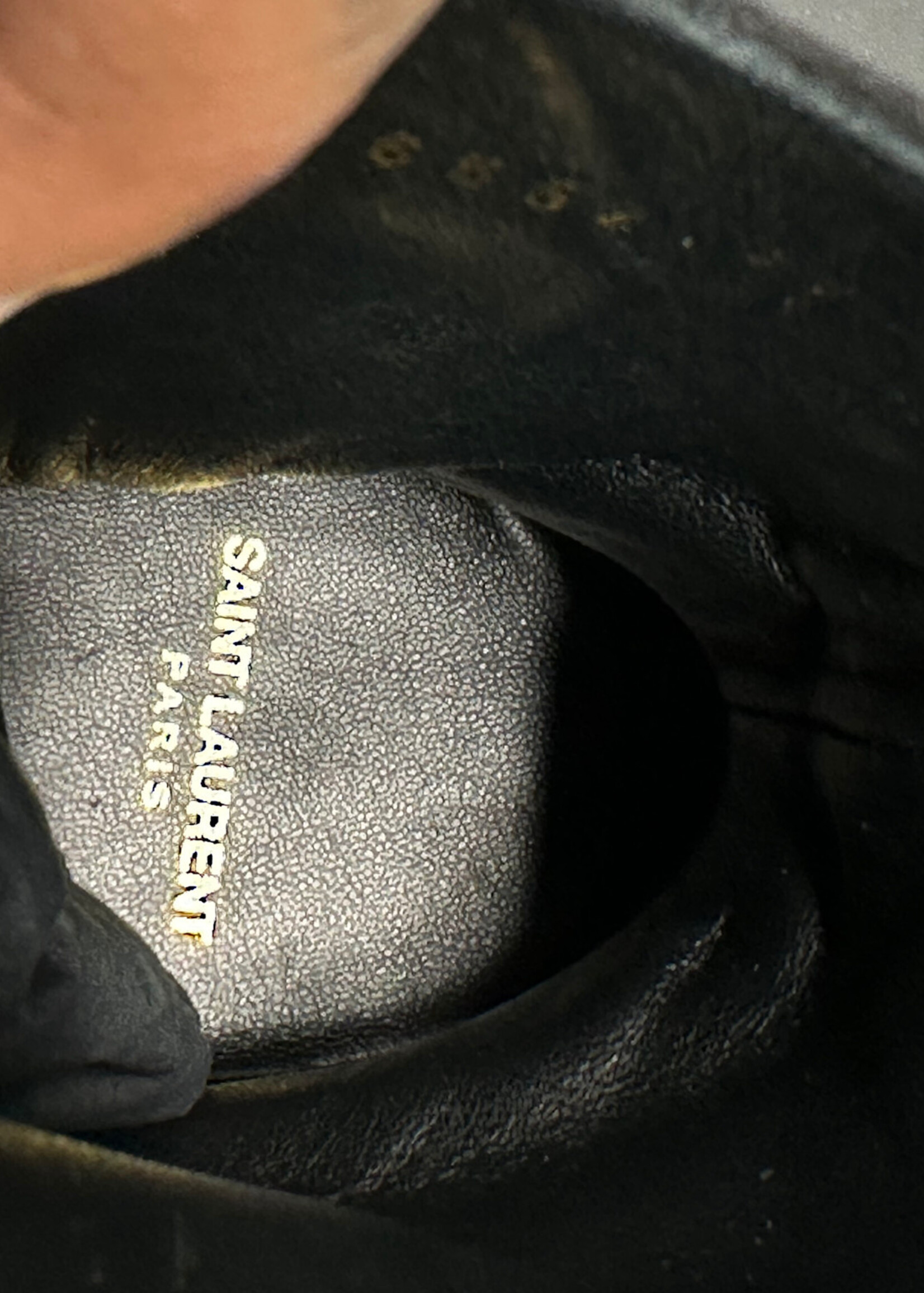 Saint Laurent Clementi 40 Black Strap Boots 10