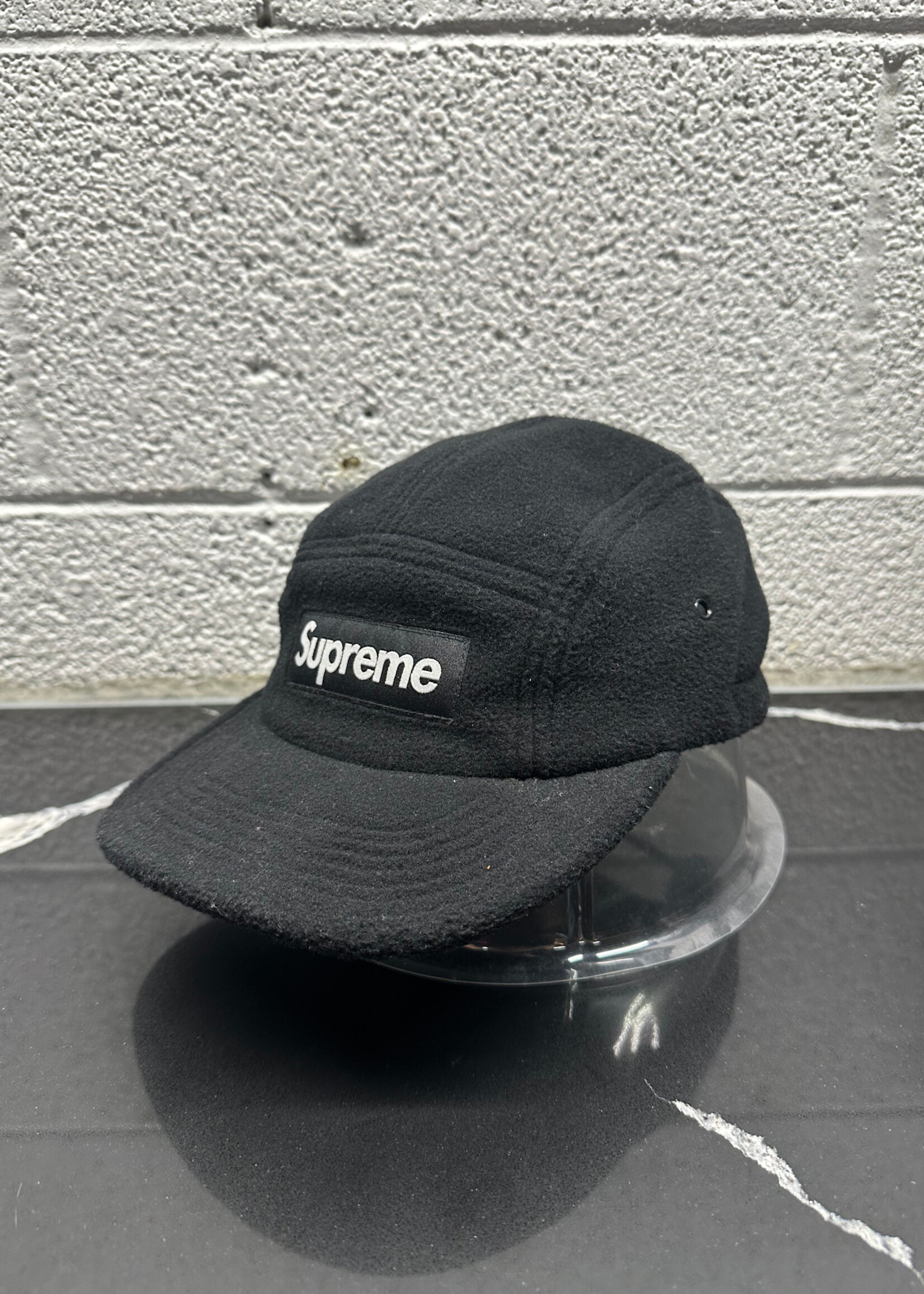 Supreme Black Wool Camp Hat