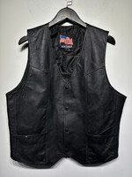 USA LEATHER AMERICAN STEEL LEATHER VEST L
