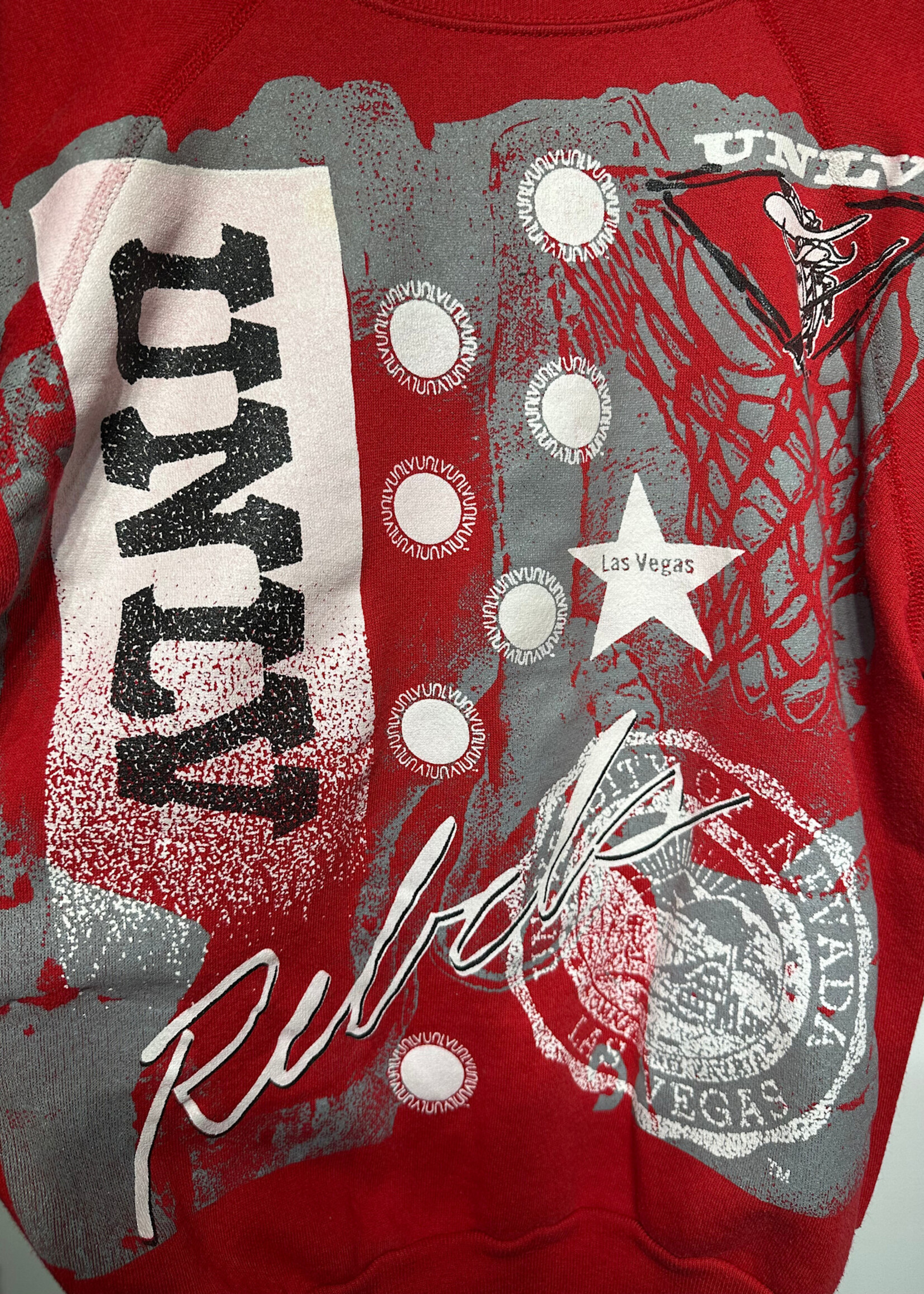 Vintage UNLV Red Big Print Sweater L
