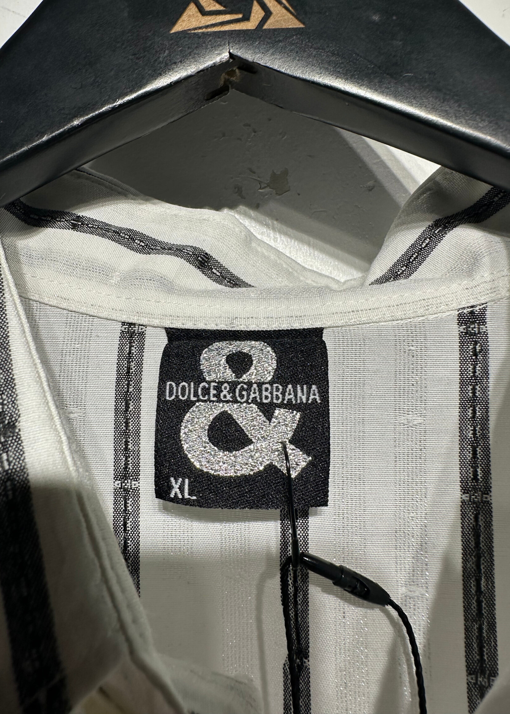 Dolce & Gabbana Y2K White Grey Pinstripe B/U XL