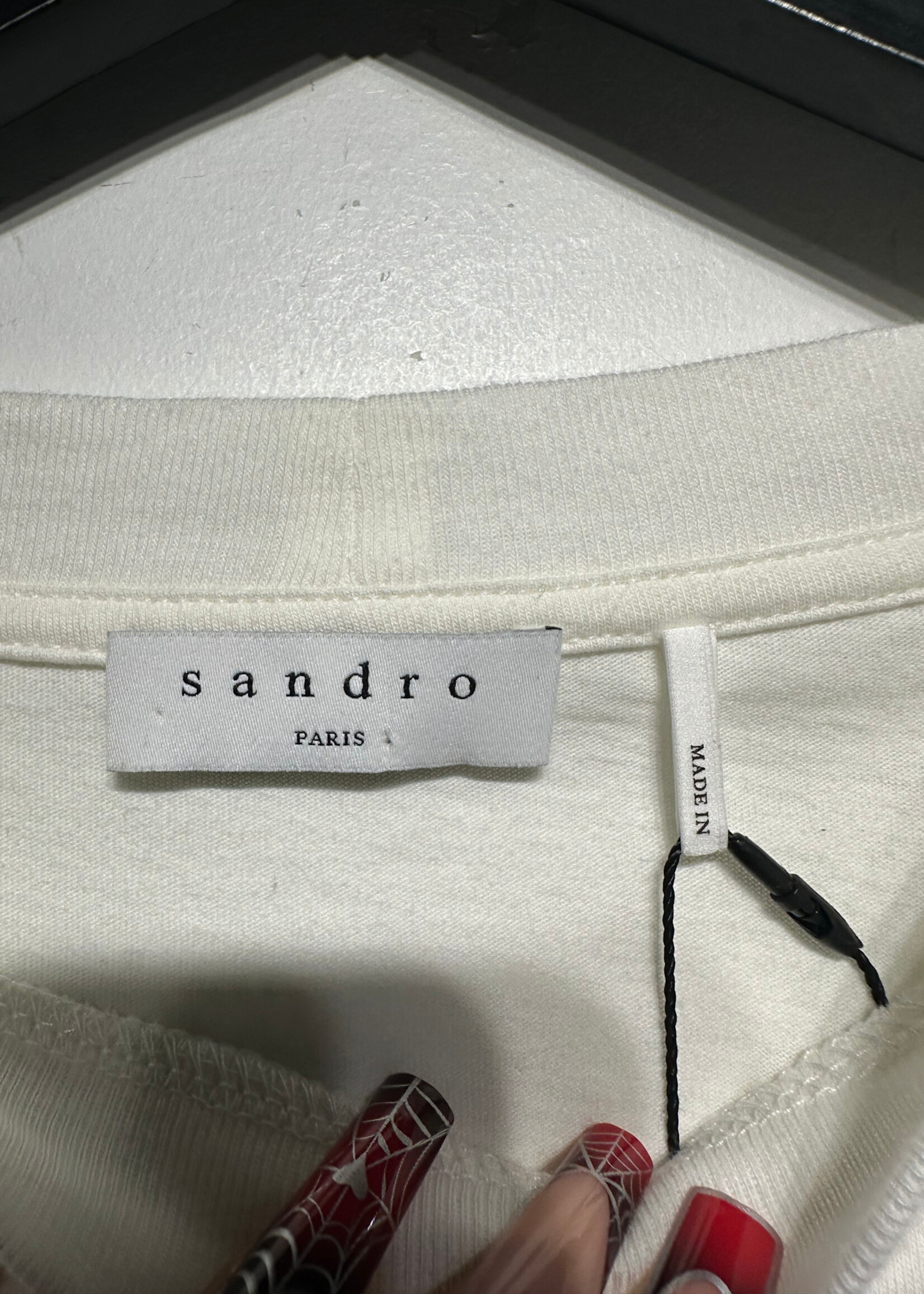 Sandro Disorder White Tee XL