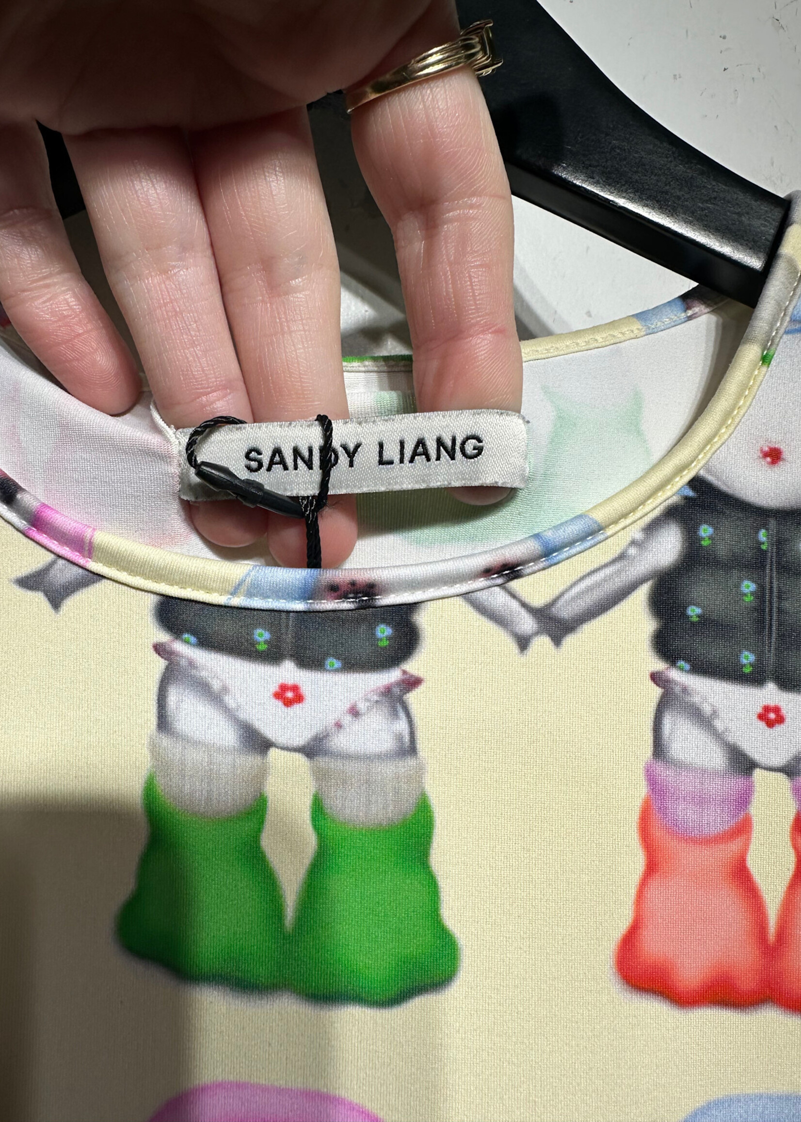 Sandy Liang Printed Tee S AS IS