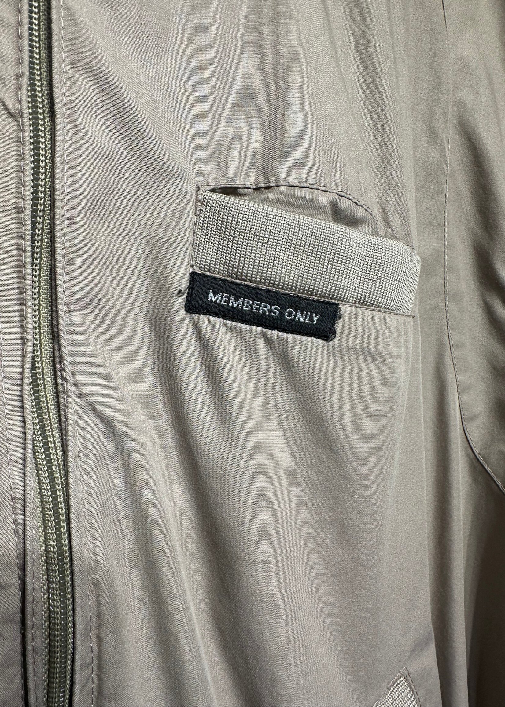 Members Only Vintage Beige Flight Jacket Masc M