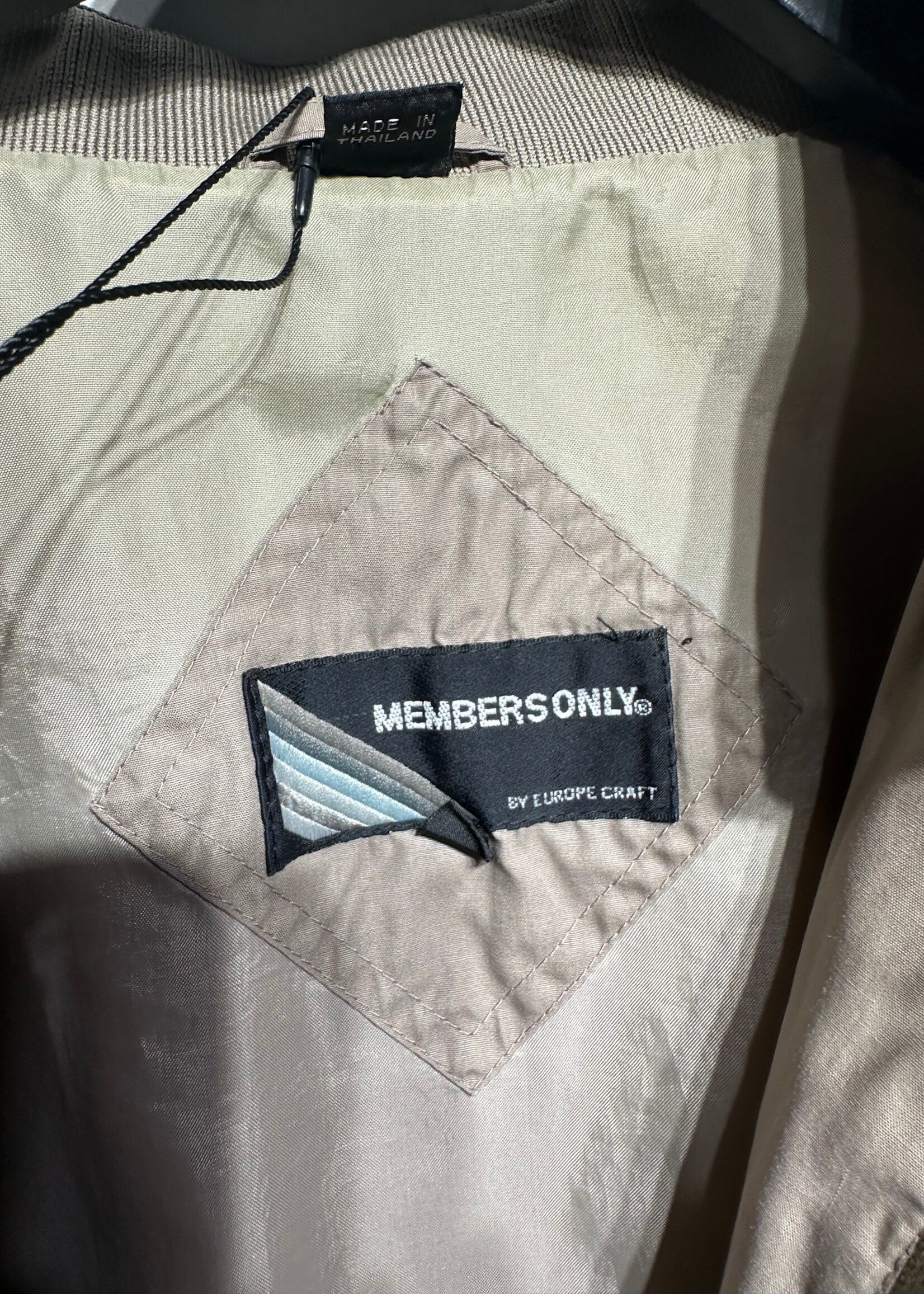 Members Only Vintage Beige Flight Jacket Masc M