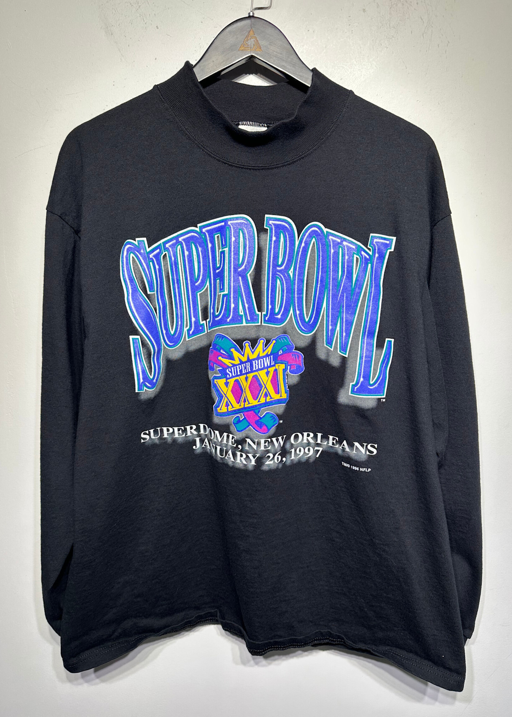 97 Superbowl Black Graphic L/S Tee Masc XL