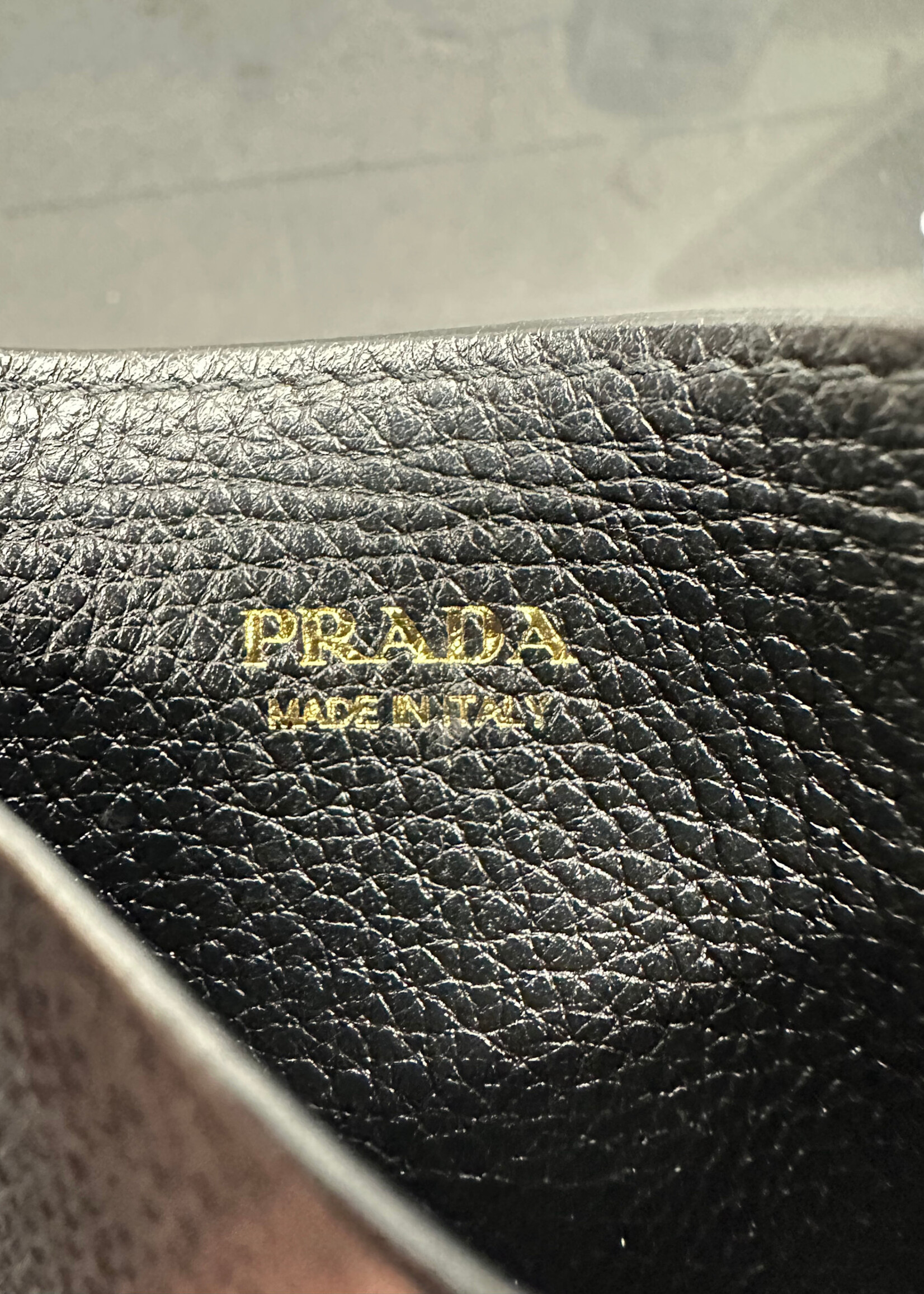 Prada Black Leather Card Holder
