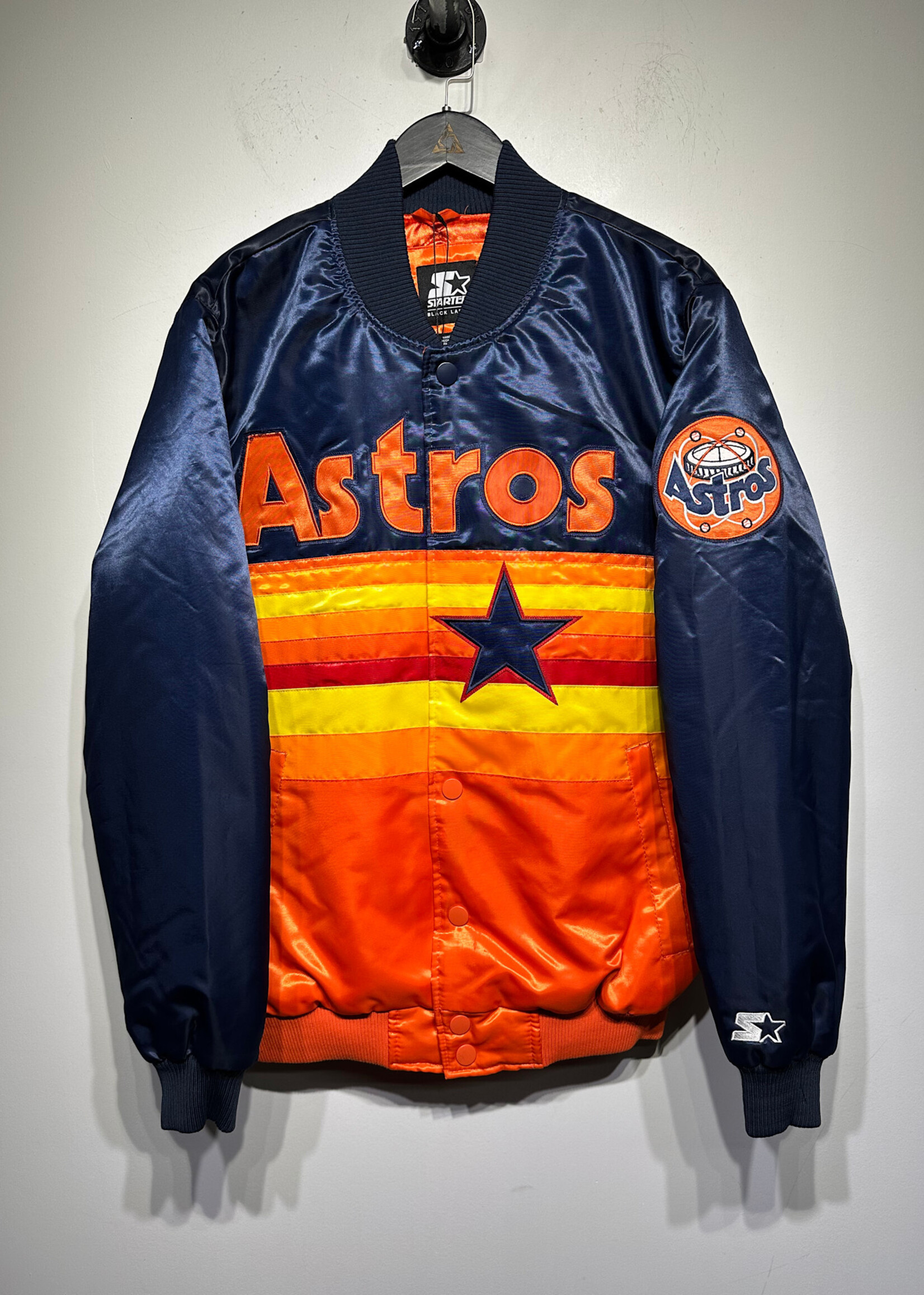 Starter Black Lab Astros Jacket M