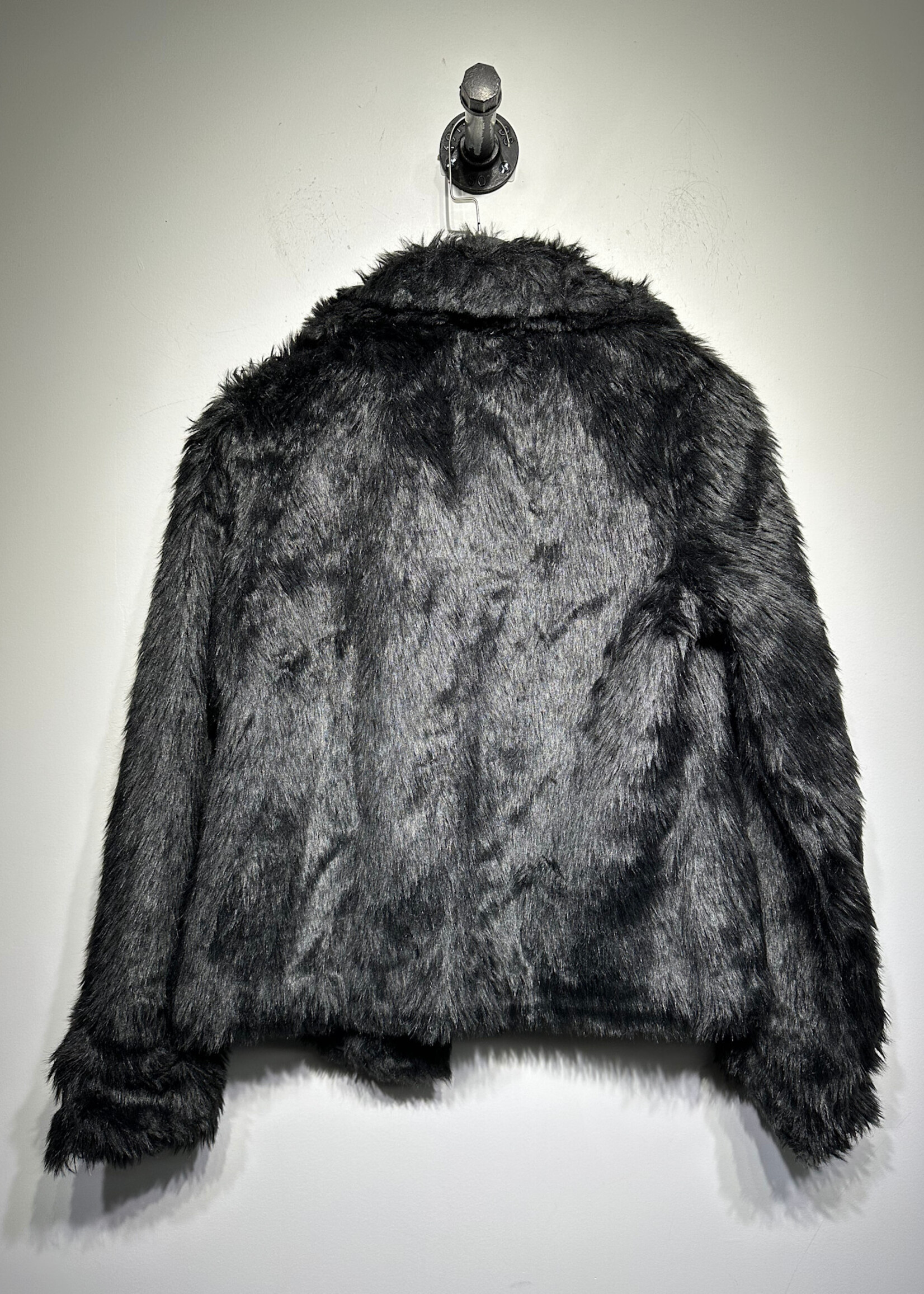 Paris Blues Black Fur Jacket M