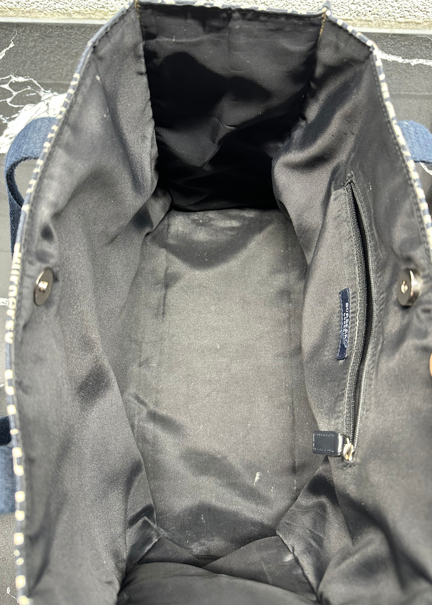 Burberry Logo Print Canvas Tote