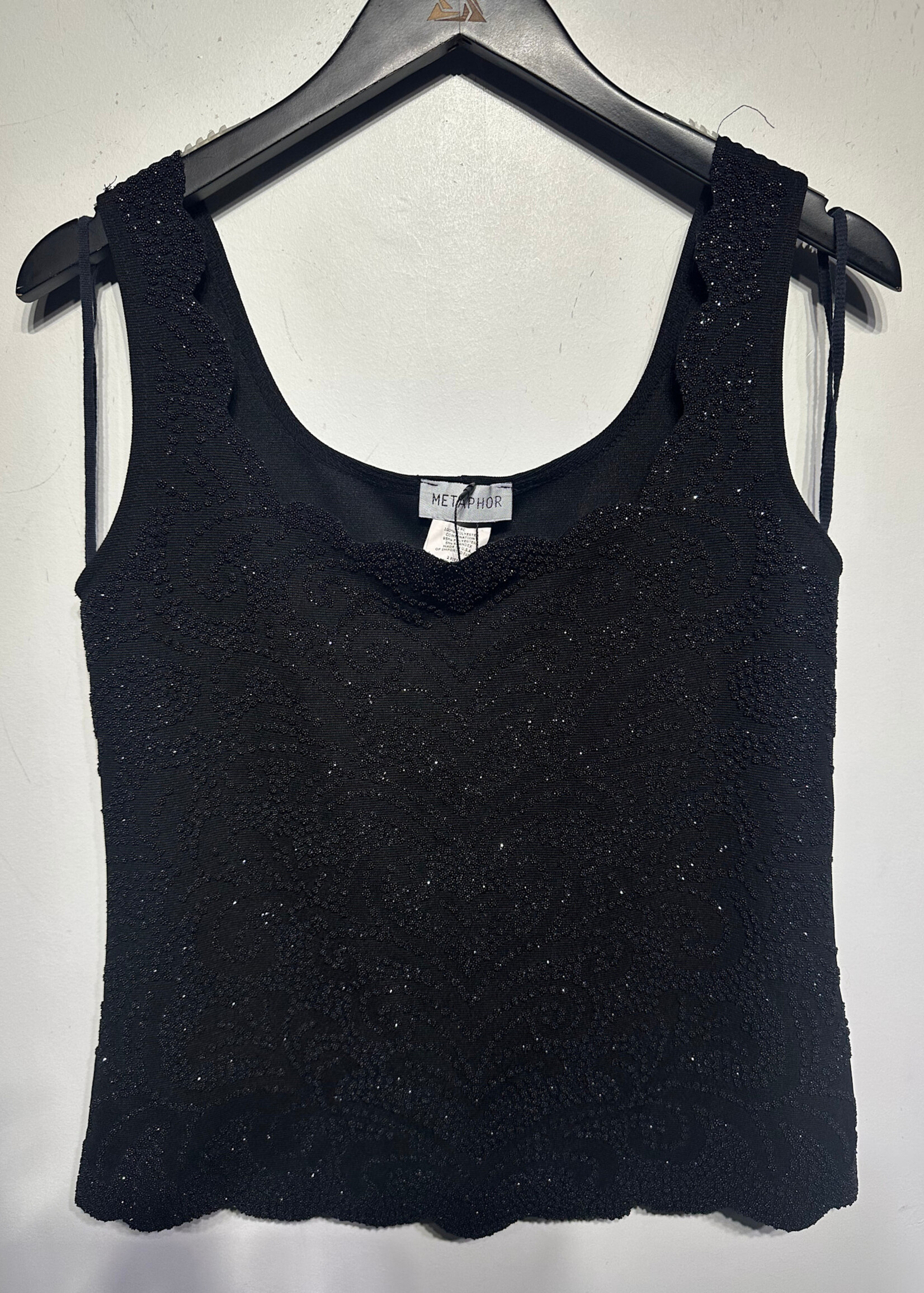 Metaphor Black Beaded Tank L