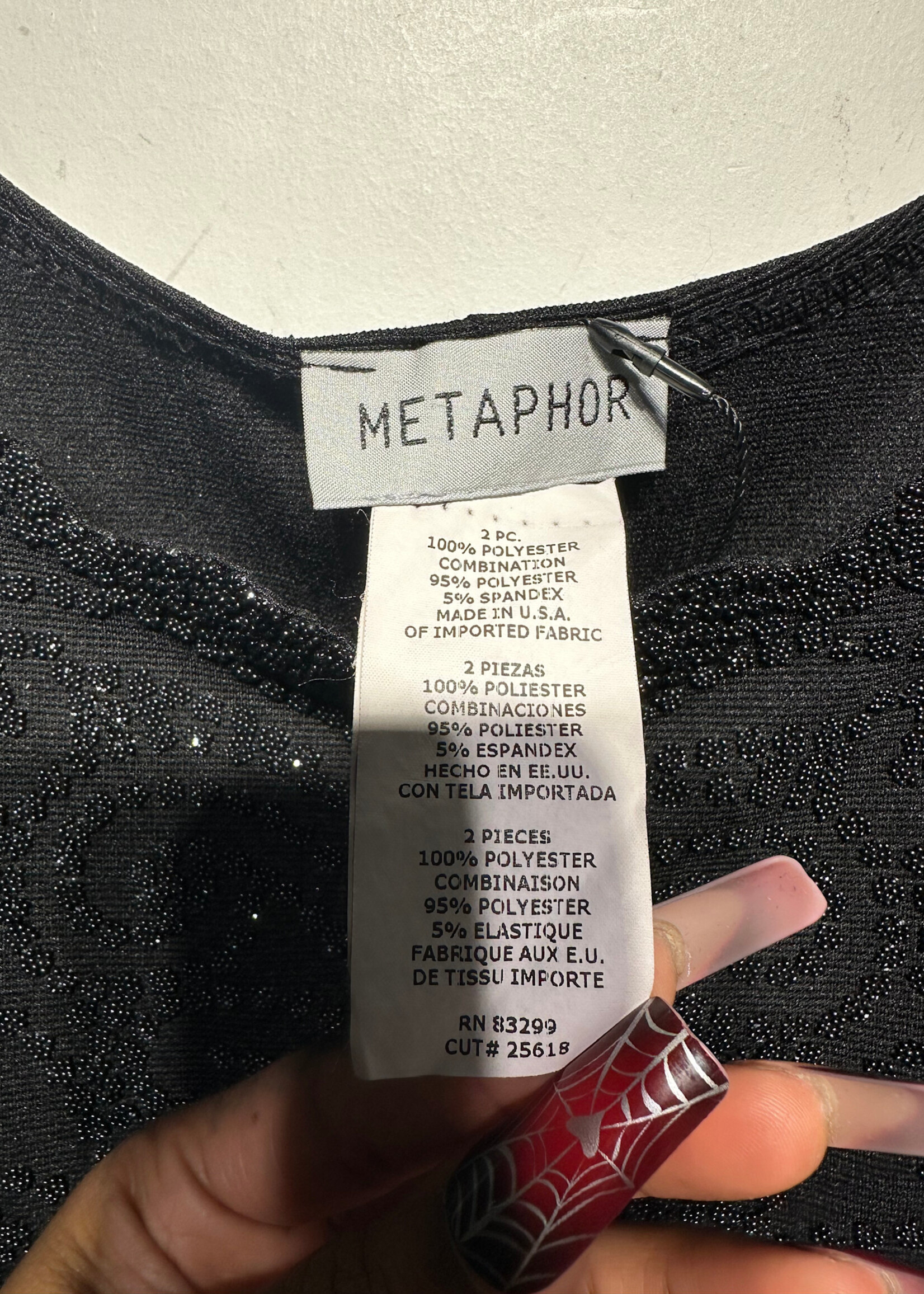 Metaphor Black Beaded Tank L