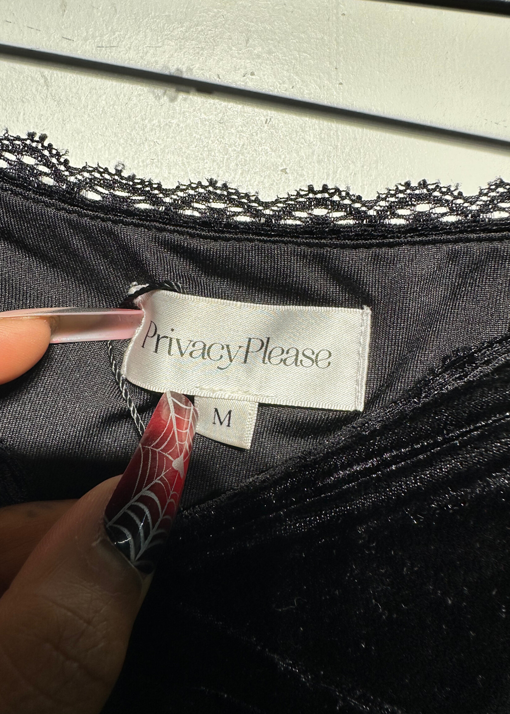 Privacy Please Black Off Shoulder Dress M