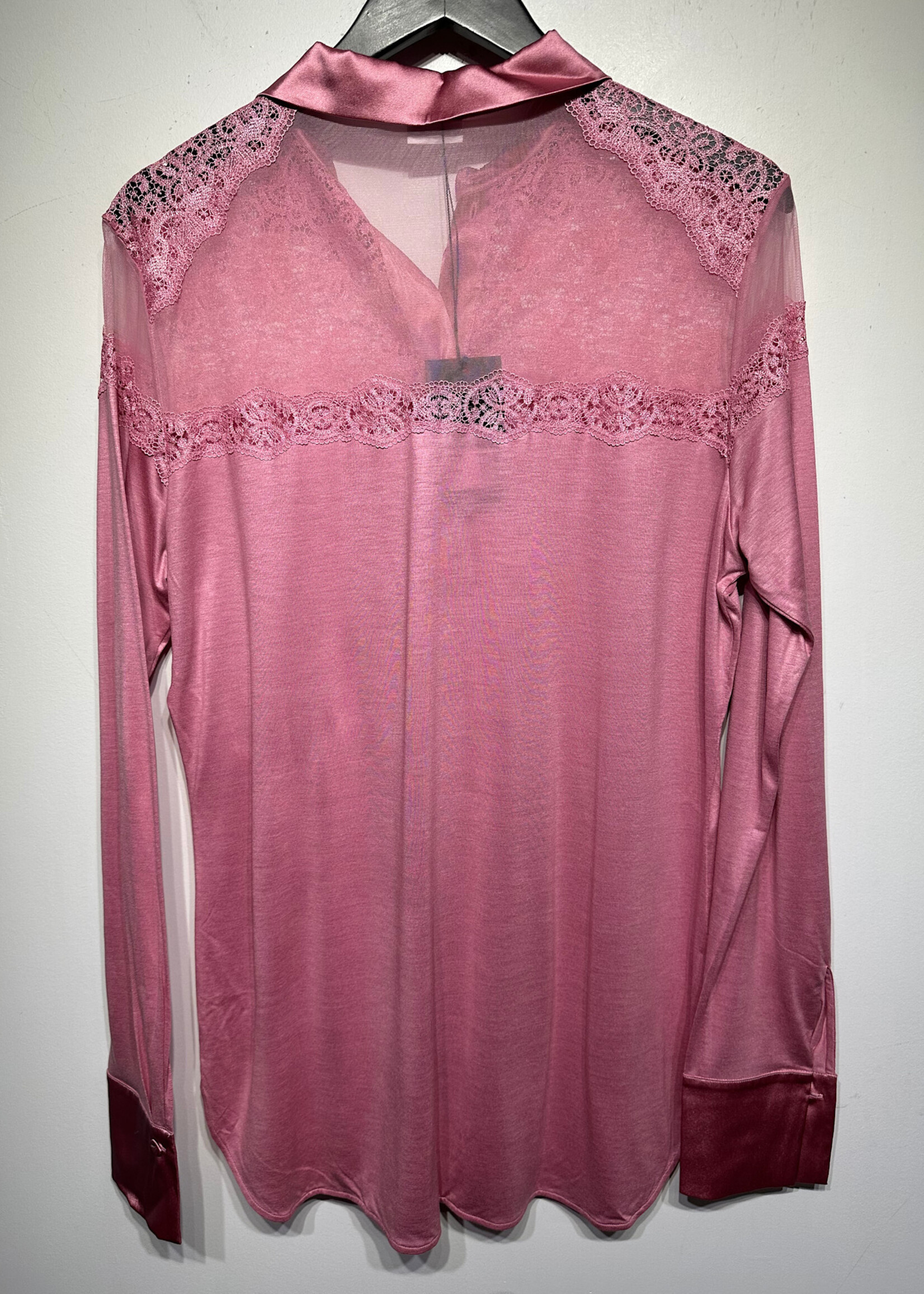 La Perla Pink Lace Blouse Fem L