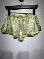 Liberty of London Green White Silk Shorts 25