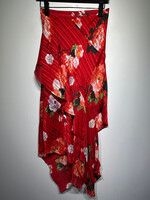Guess Red Floral Asymetrical Skirt 24