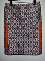 Marni Pink Floral Orange Trim Skirt 32