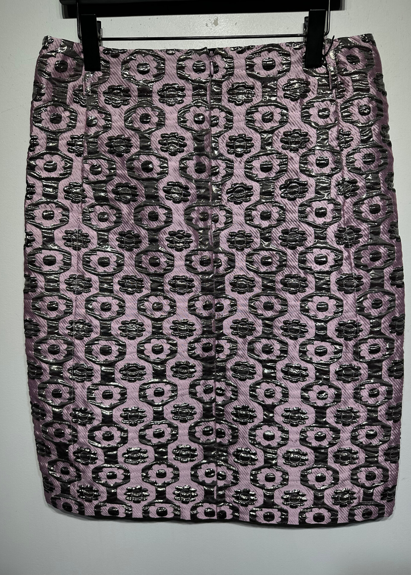 Marni Pink Floral Orange Trim Skirt 32