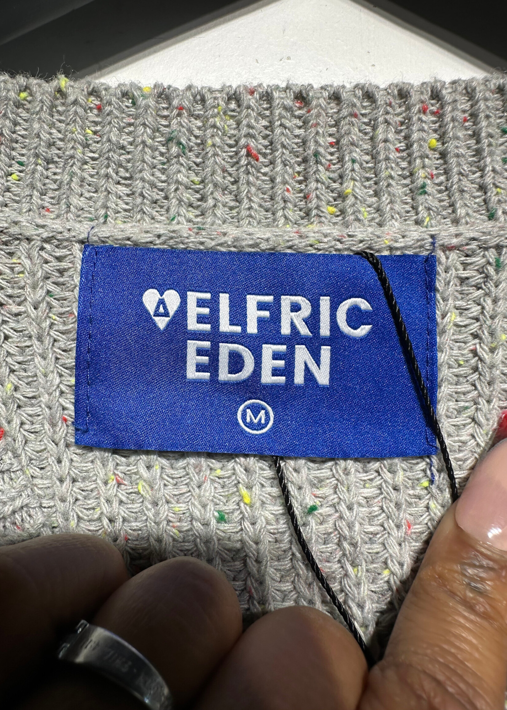 Aelfric Eden Gray Neon Speckle Thick Sweater Fem M